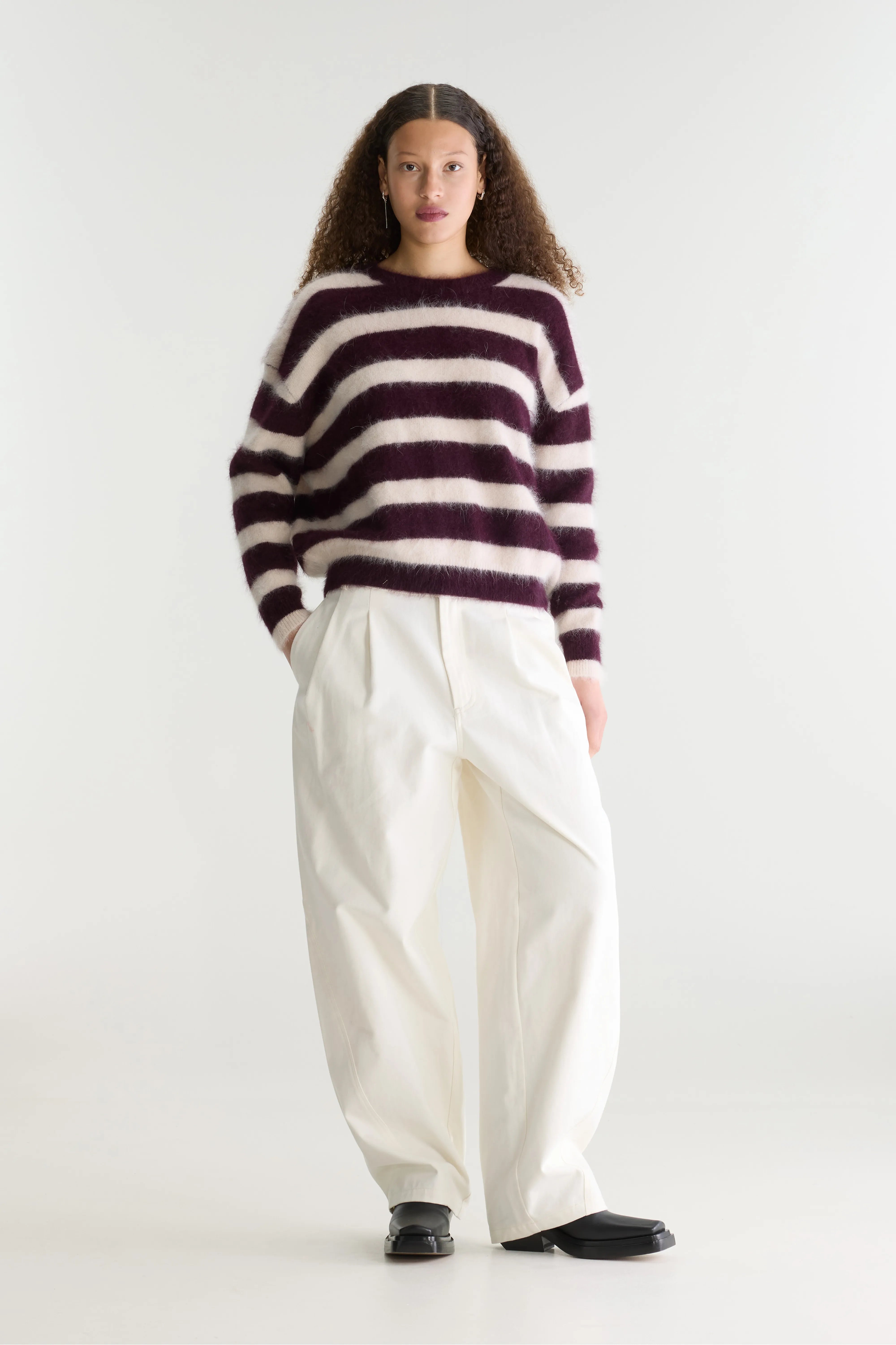 Pull en angora mélangé Datus (262 / W / STRIPE B)