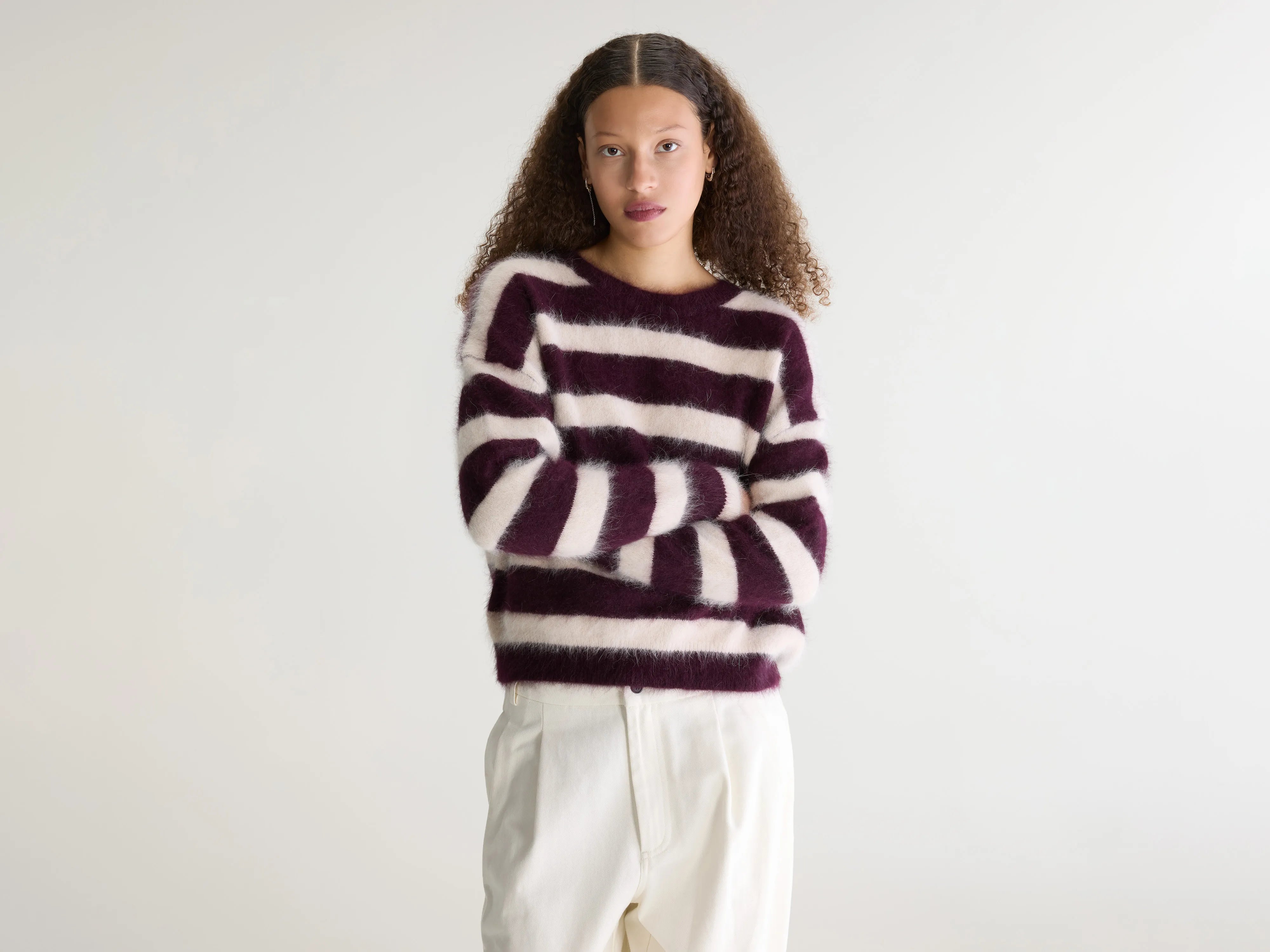 Pull en angora mélangé Datus (262 / W / STRIPE B)