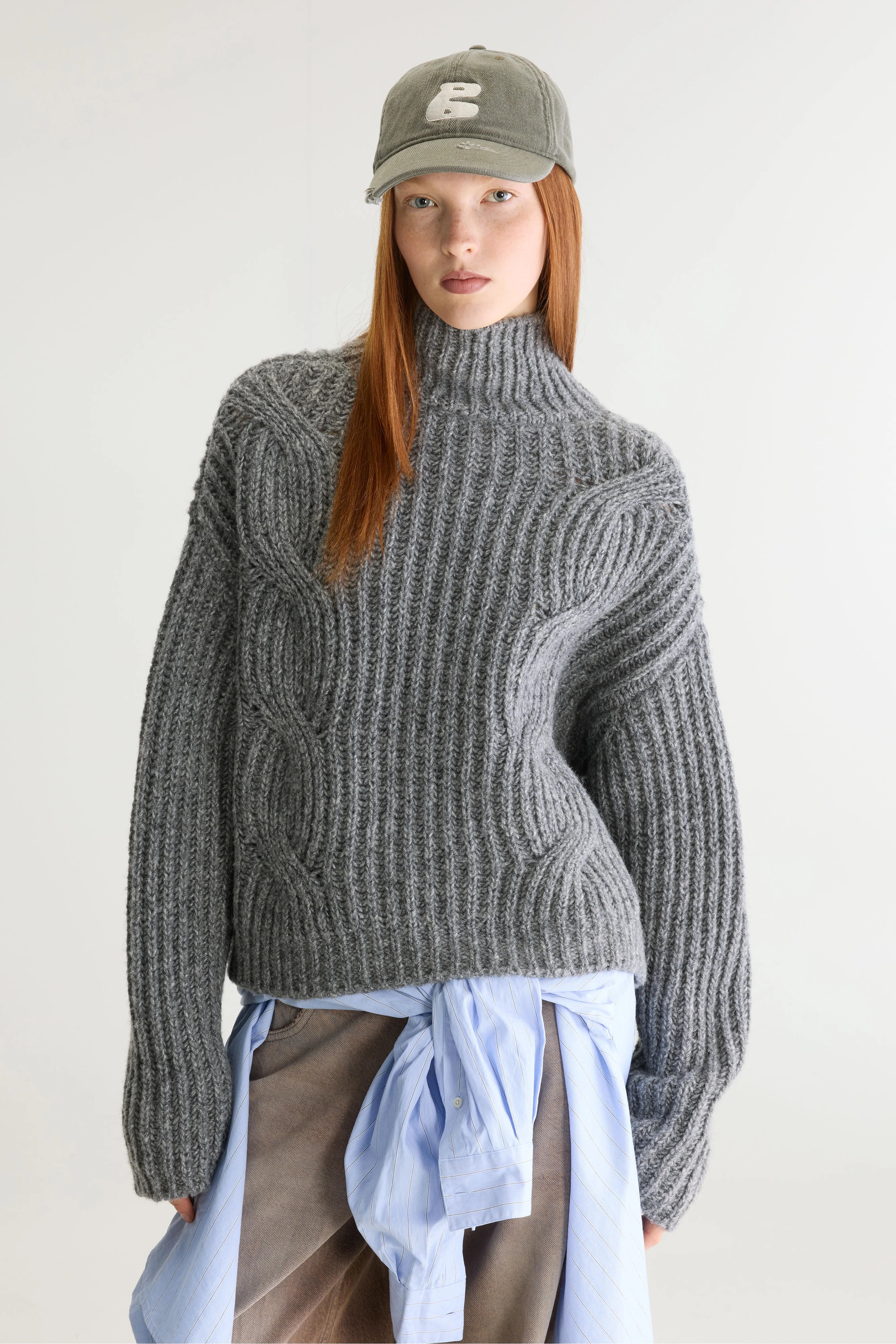 Pull col roulé Deteo (262 / W / MID GREY)