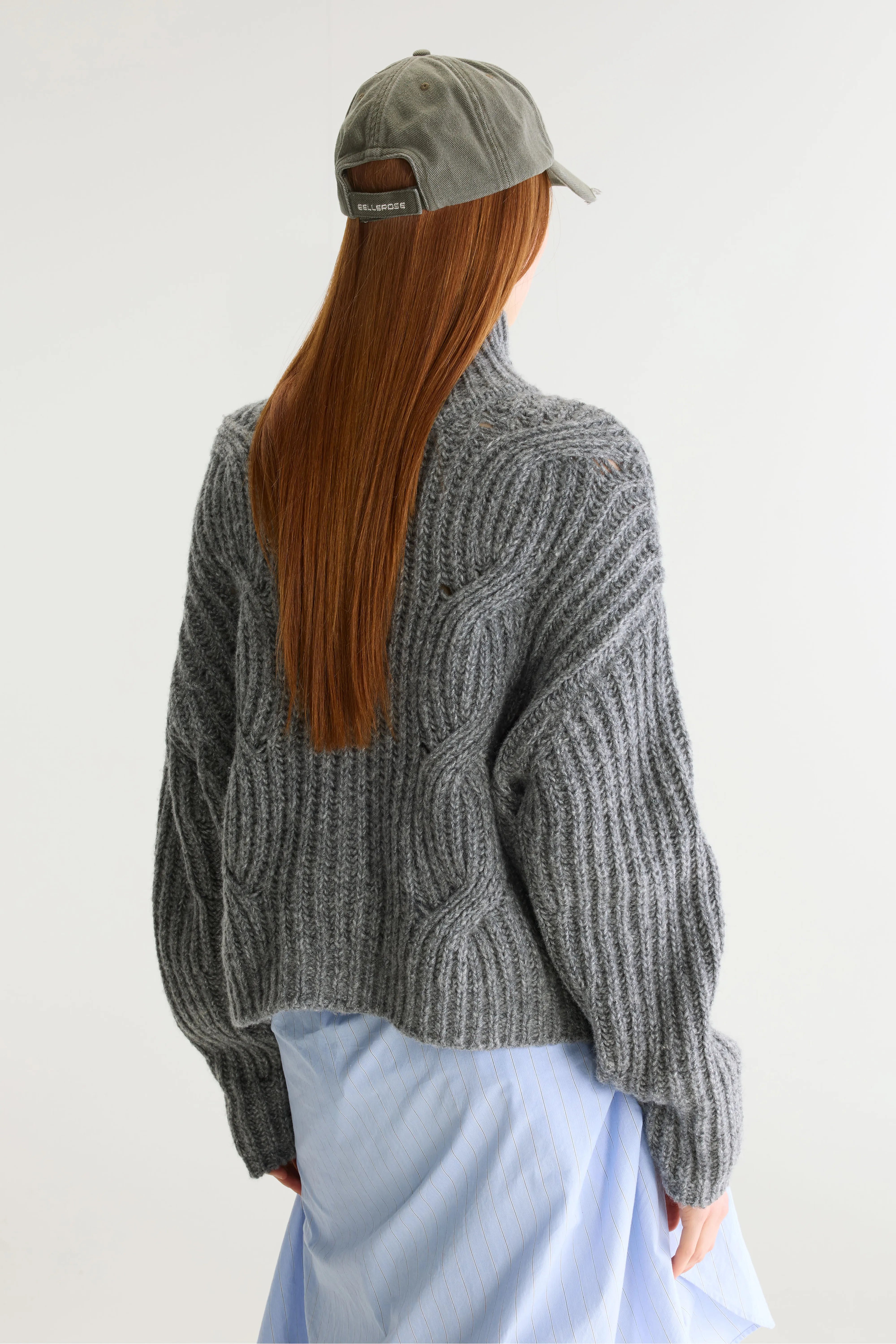 Pull col roulé Deteo (262 / W / MID GREY)