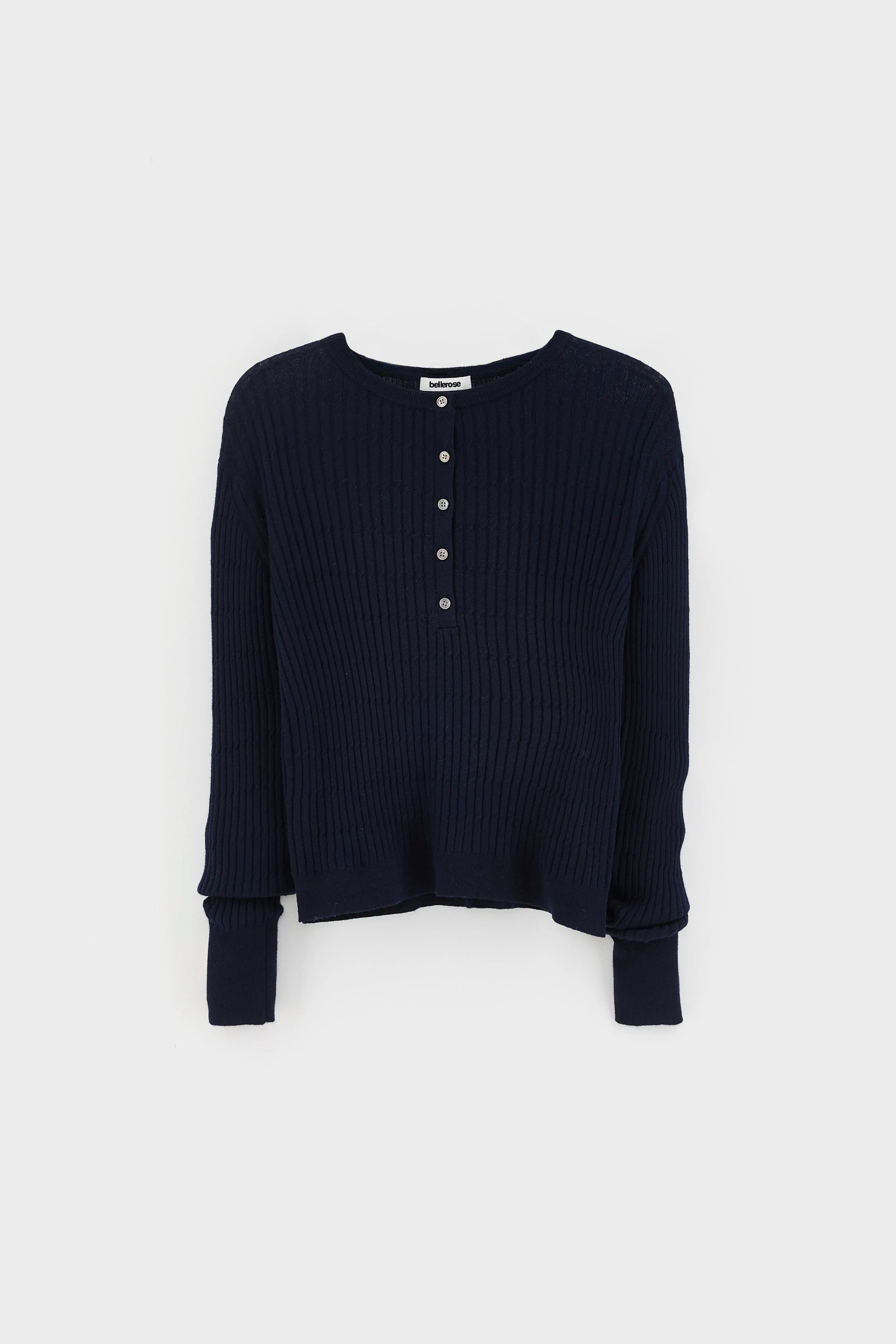 Pull col tunisien Aryro (262 / W / NAVY)
