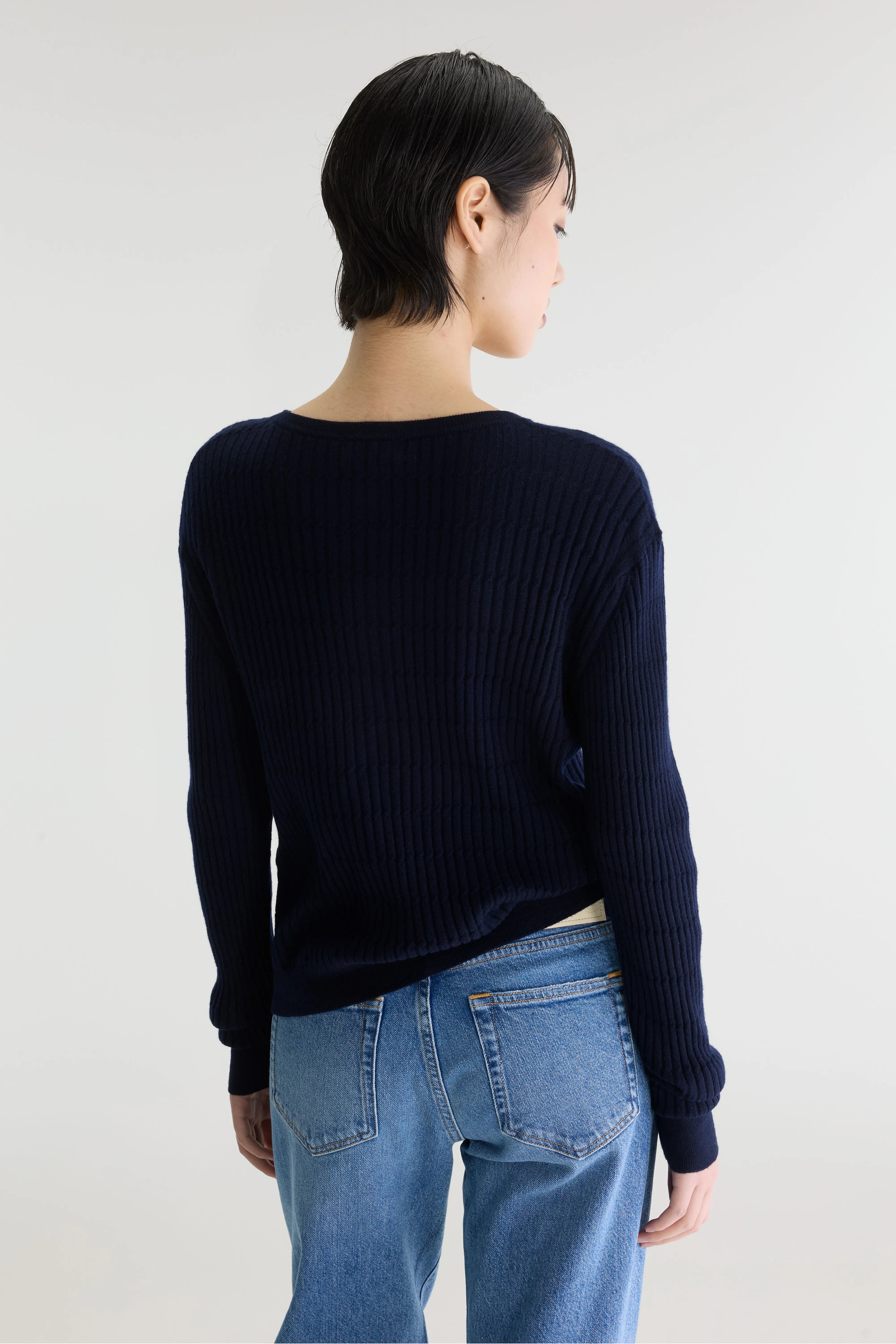Pull col tunisien Aryro (262 / W / NAVY)