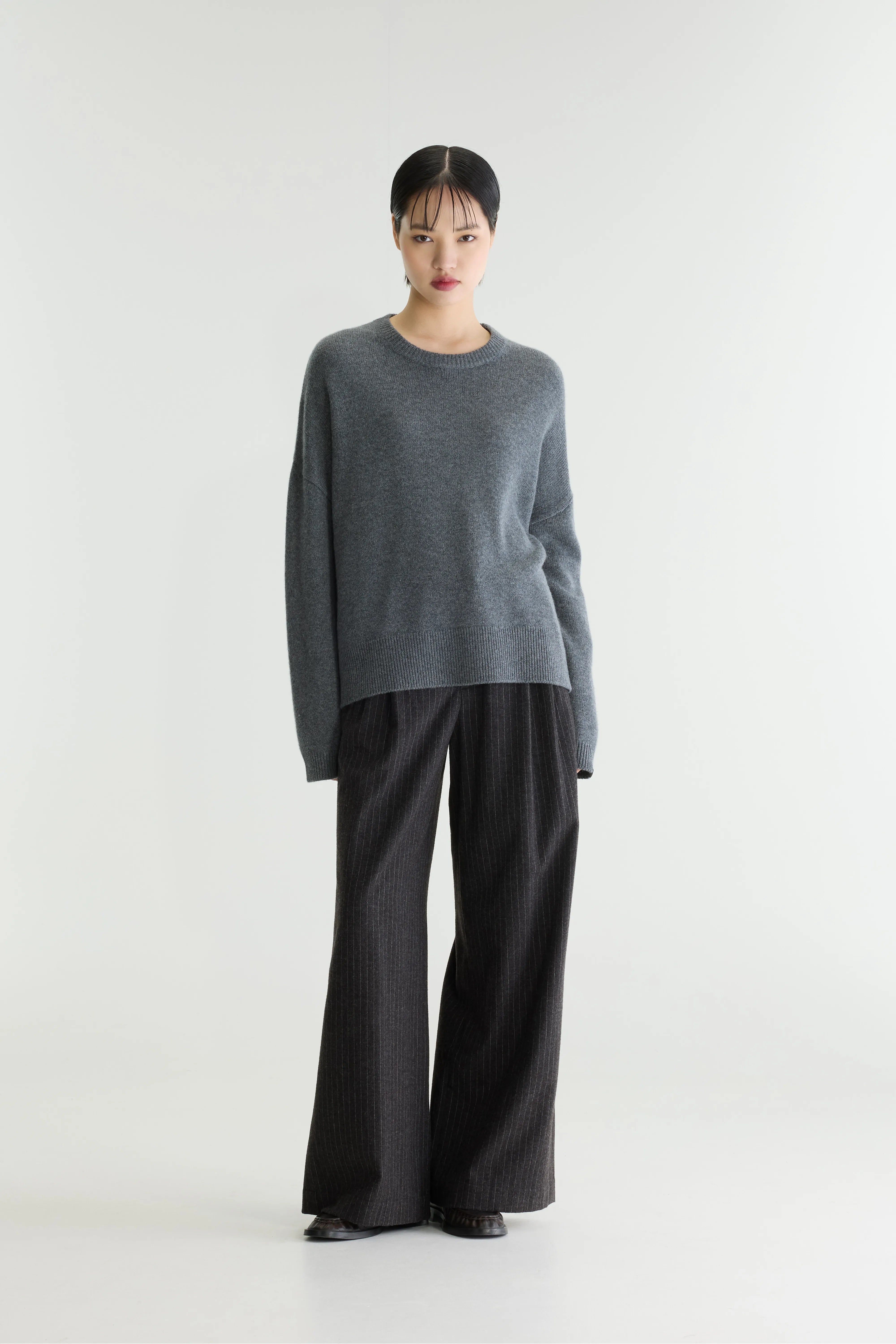 Syn crewneck cashmere sweater (262 / W / GREY MELANGE)