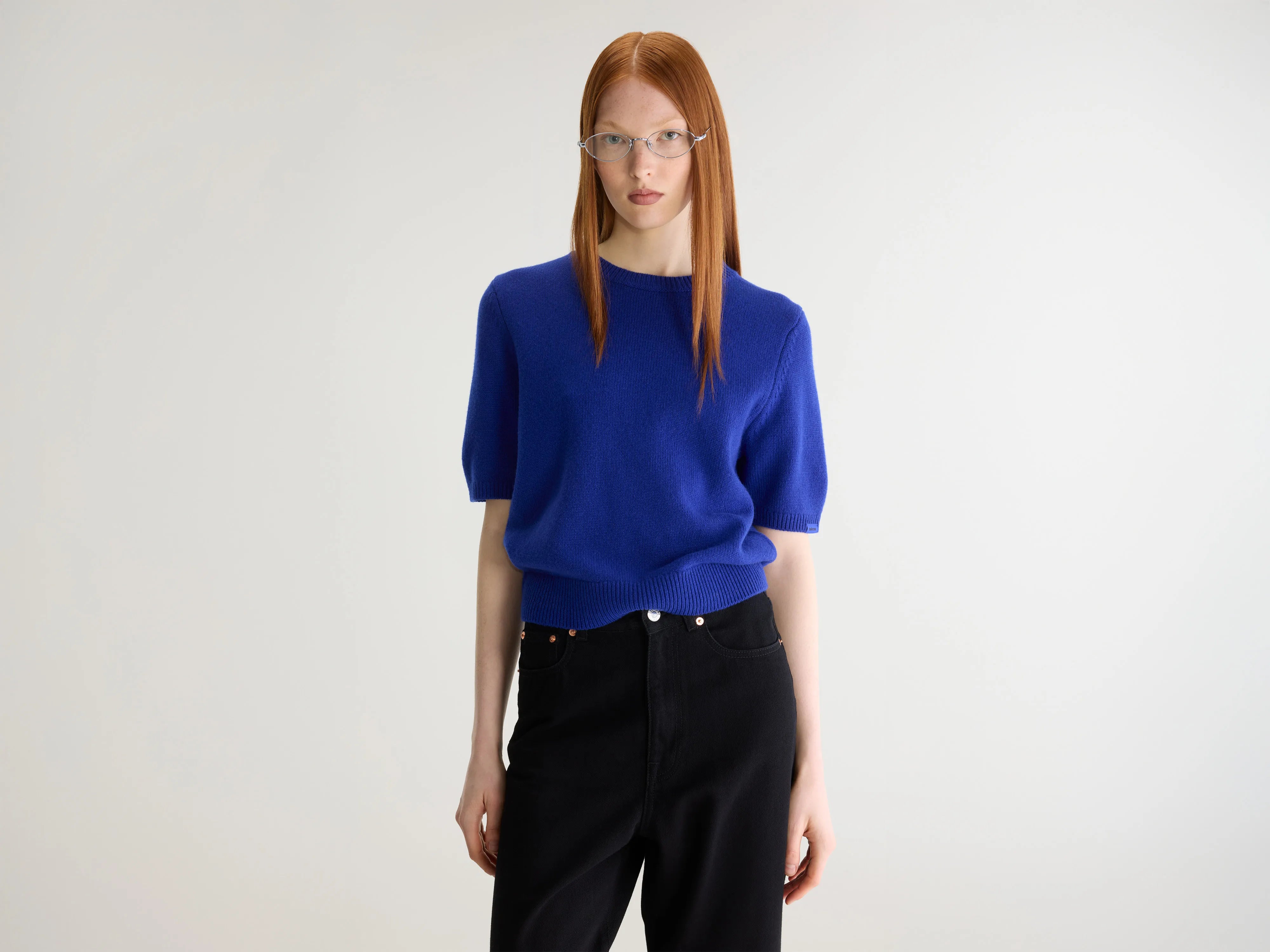 Pull à manches courtes en cachemire Synad (262 / W / BLUEWORKER)