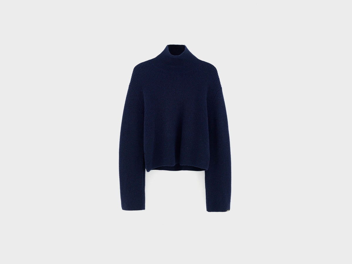 Synin funnel neck cashmere sweater (262 / W / NAVY)