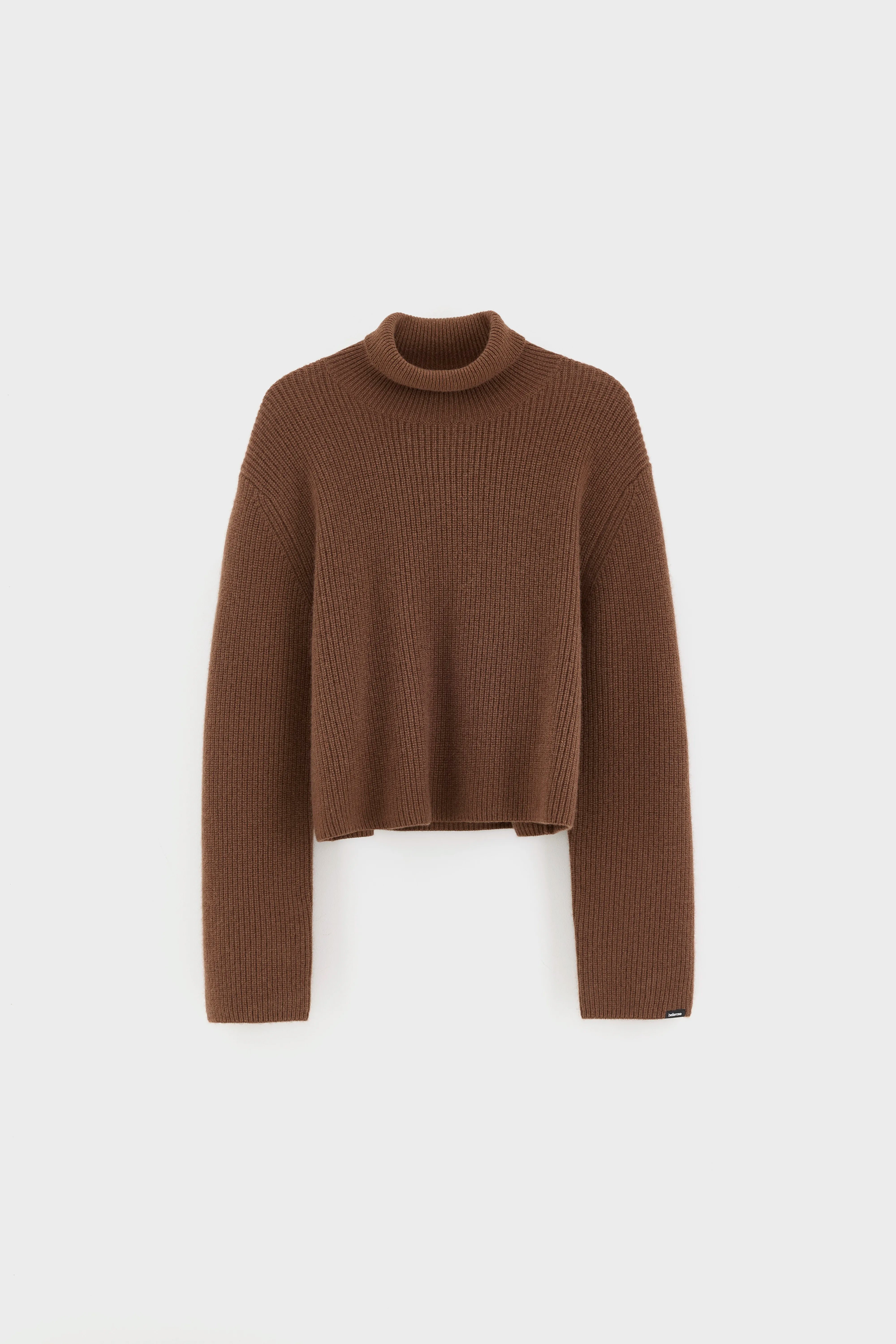 Synin funnel neck cashmere sweater (262 / W / TIRAMISU)