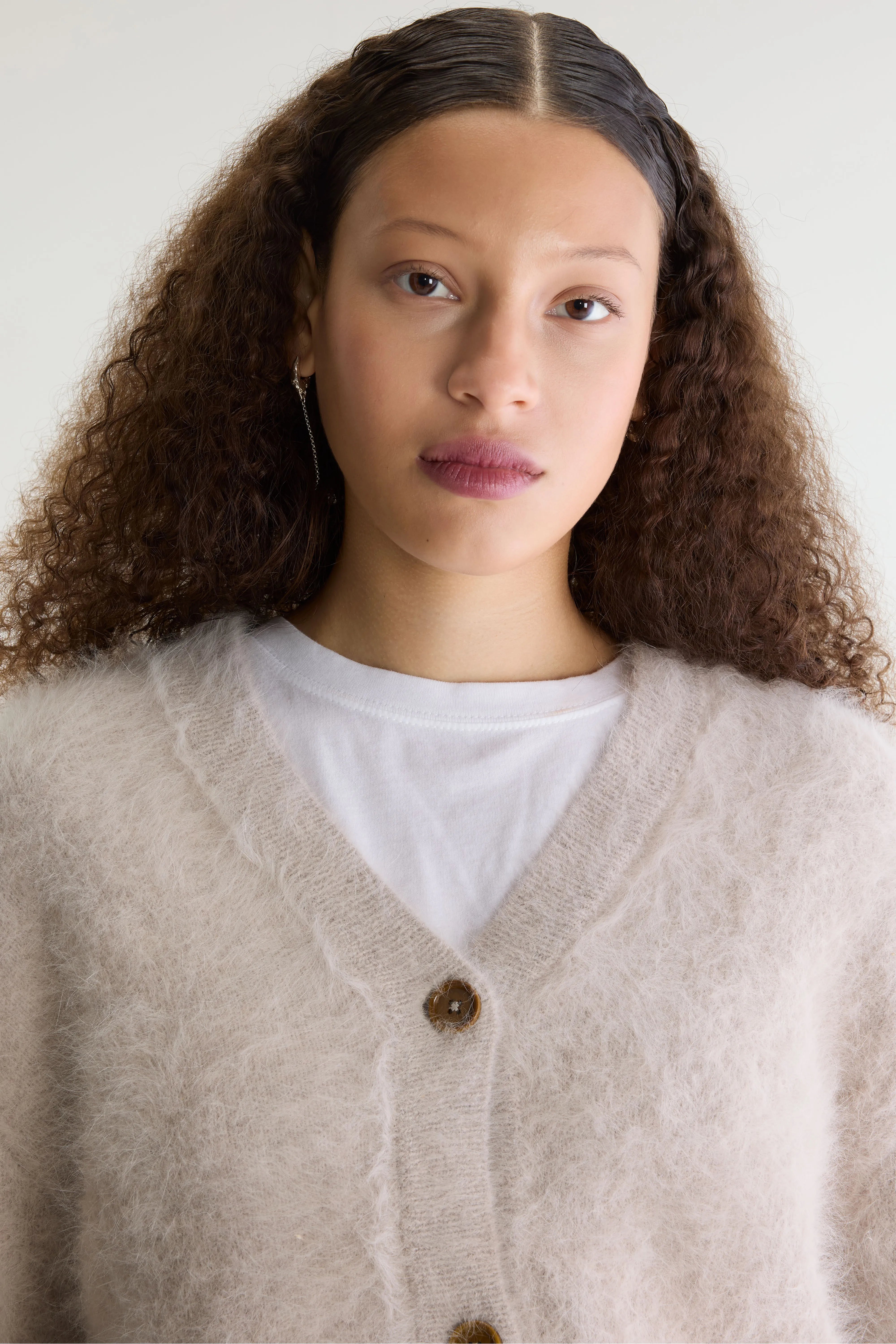 Cardigan en angora mélangé Datura (262 / W / LIGHT GREY)