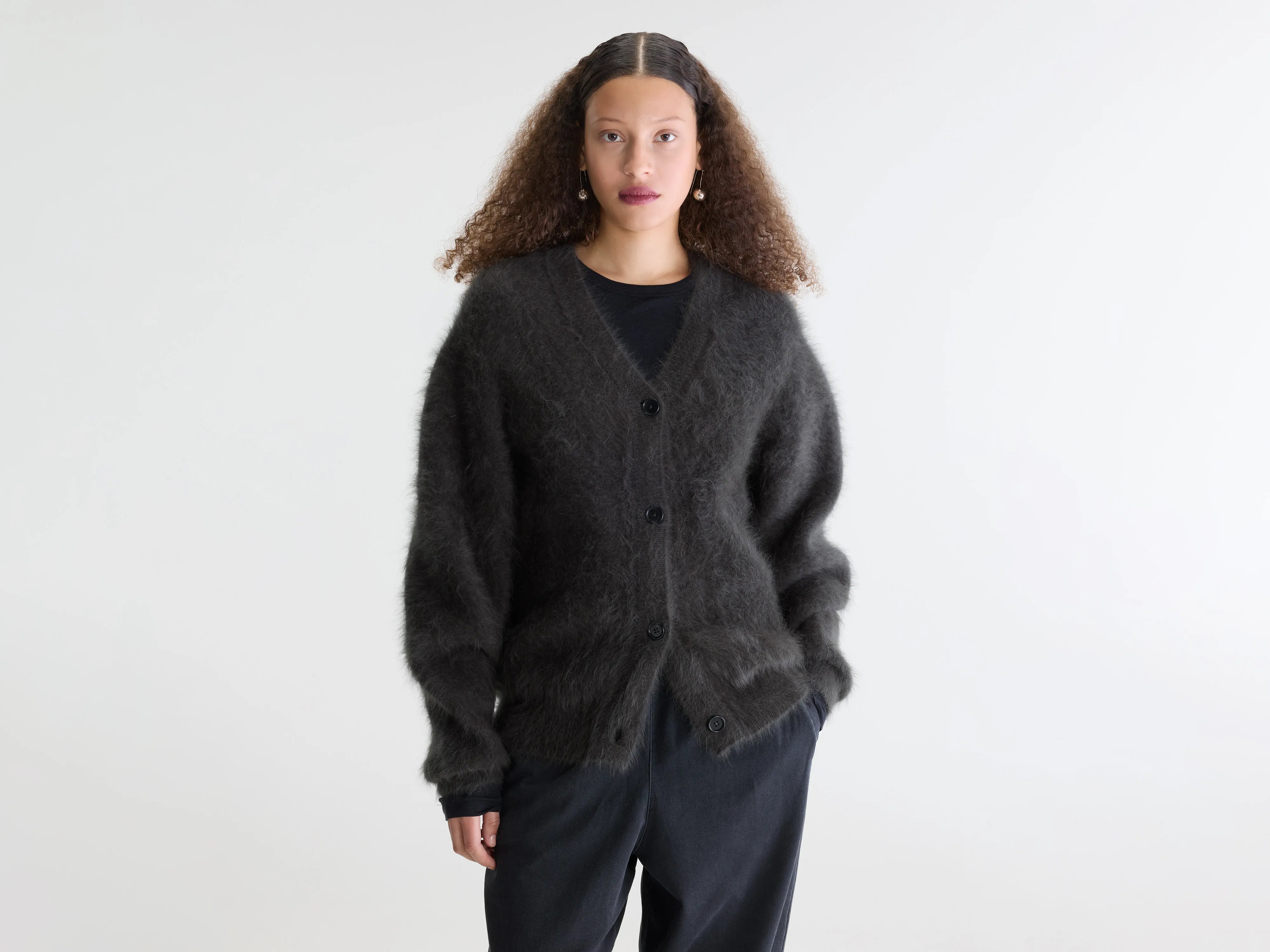 Cardigan en angora mélangé Datura (262 / W / PIRATE)