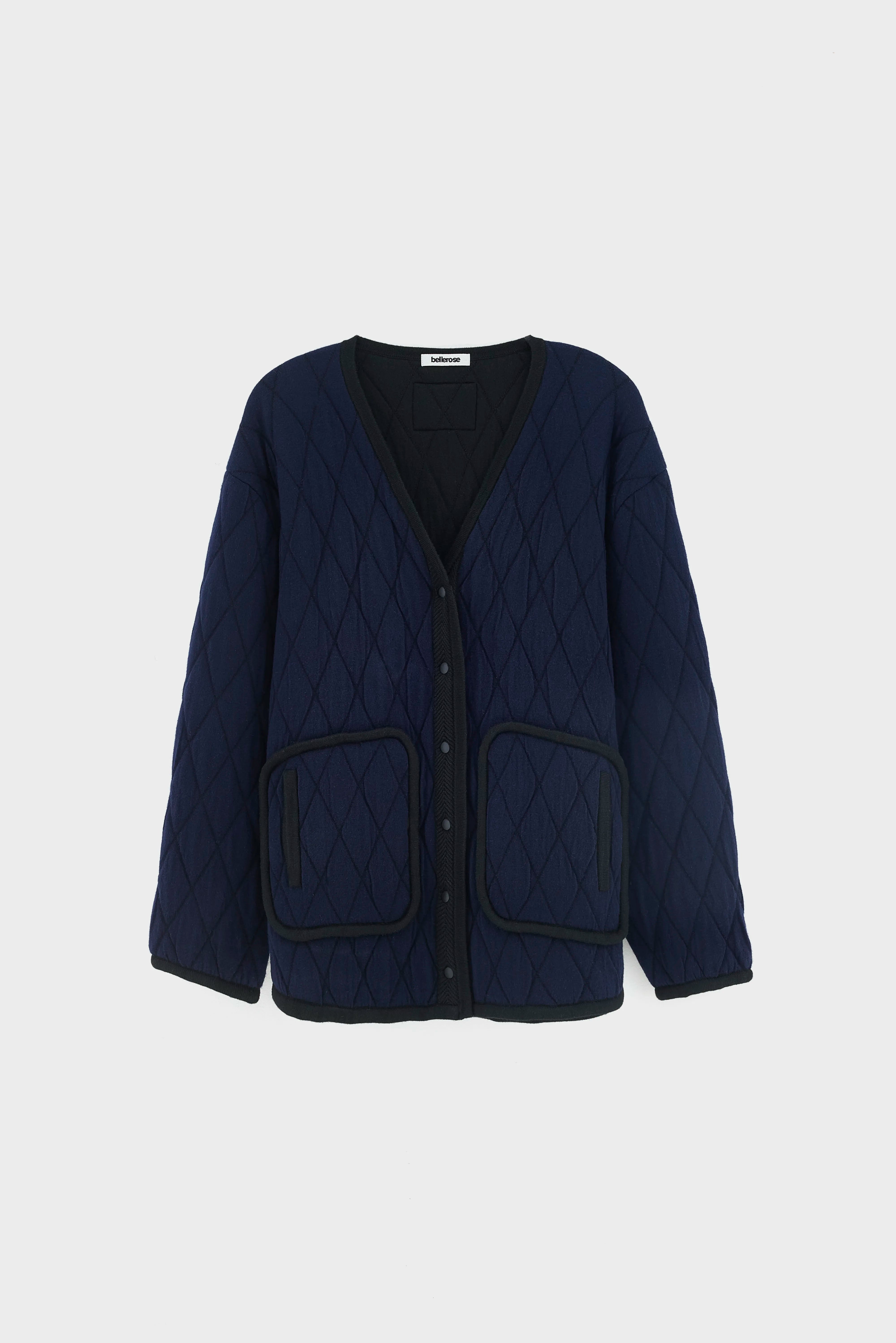 Cardigan col V Aiga (262 / W / NAVY)