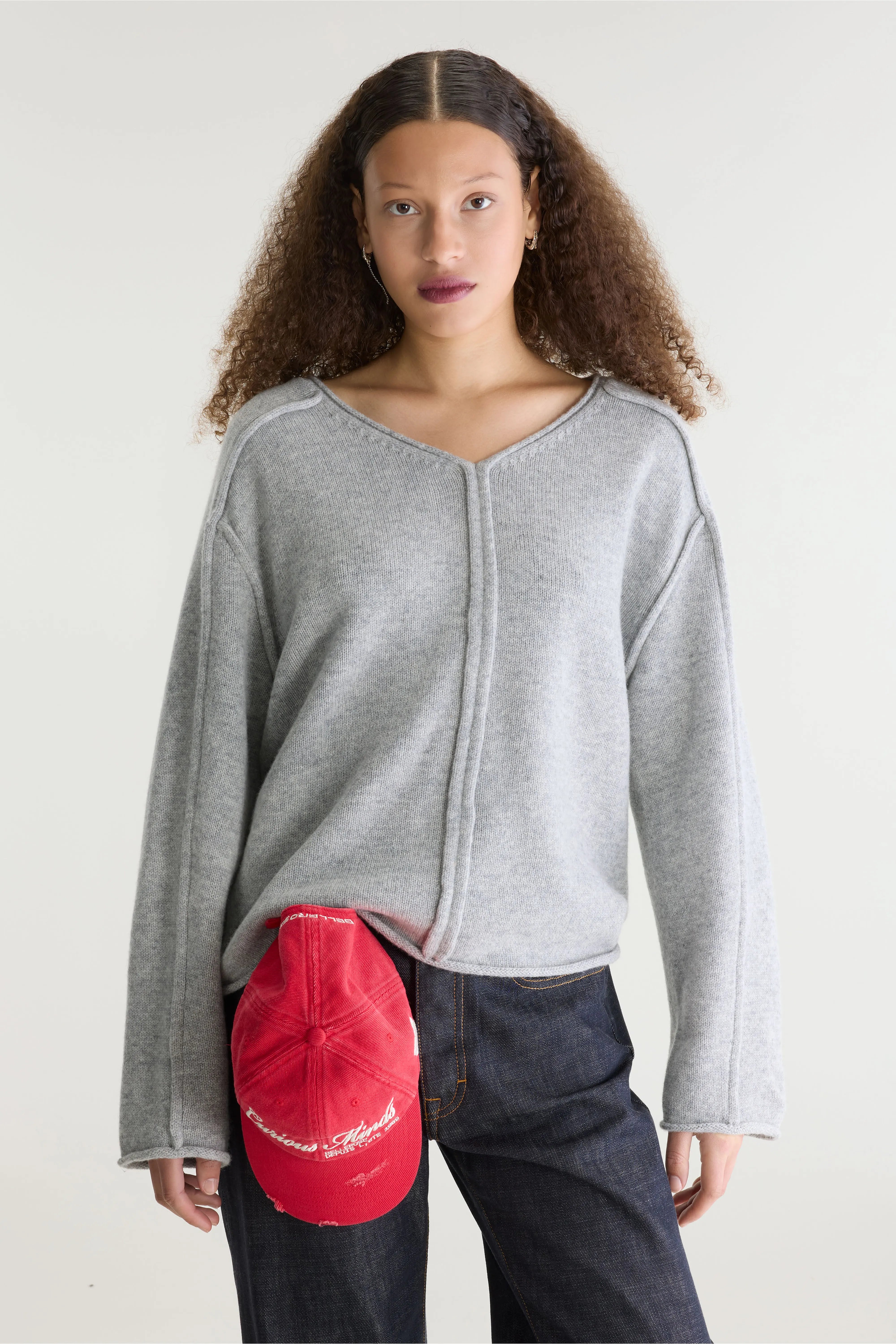 Gapt v-neck sweater (262 / W / LIGHT GREY)