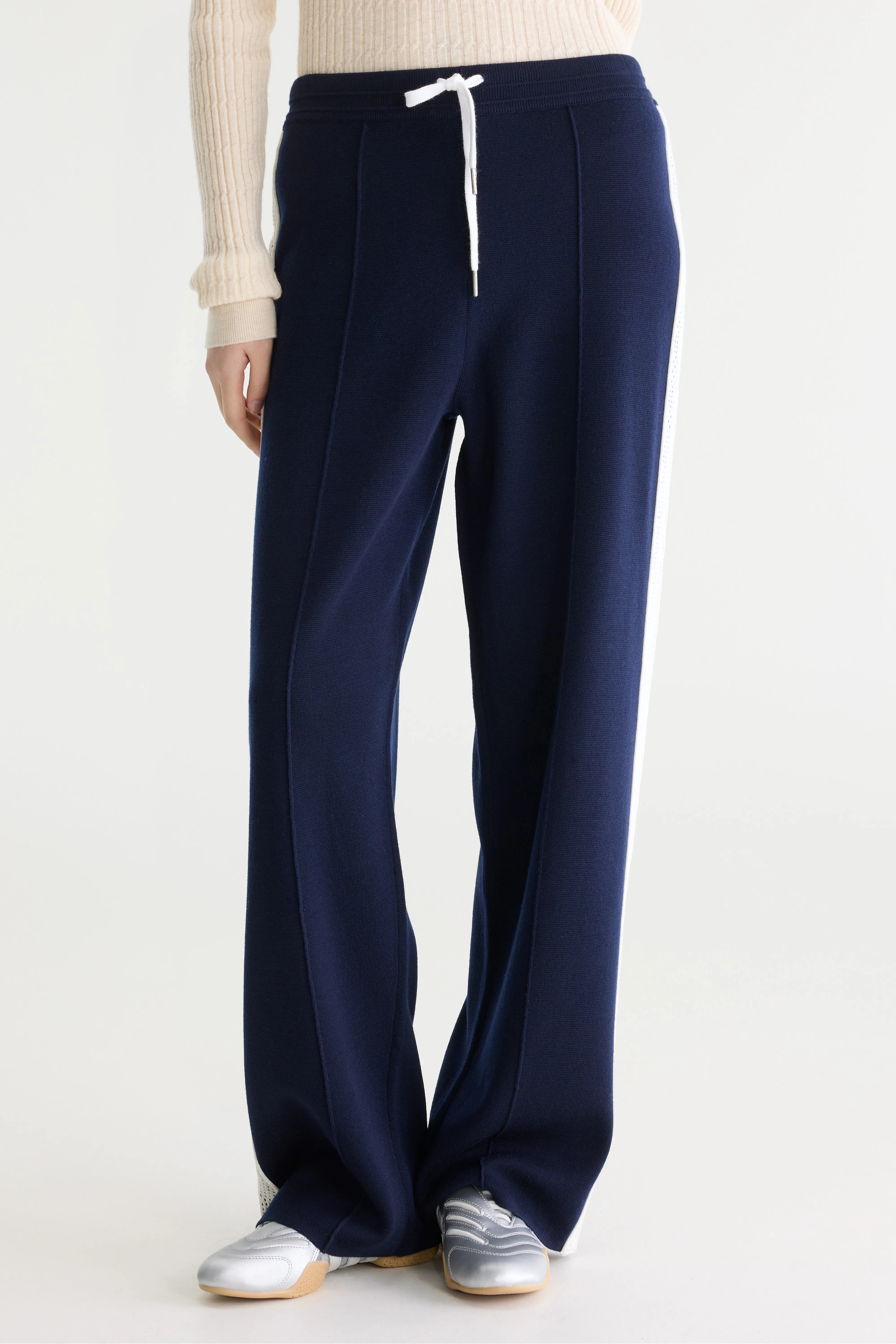 Douts rechte gebreide joggingbroek (262 / W / NAVY)