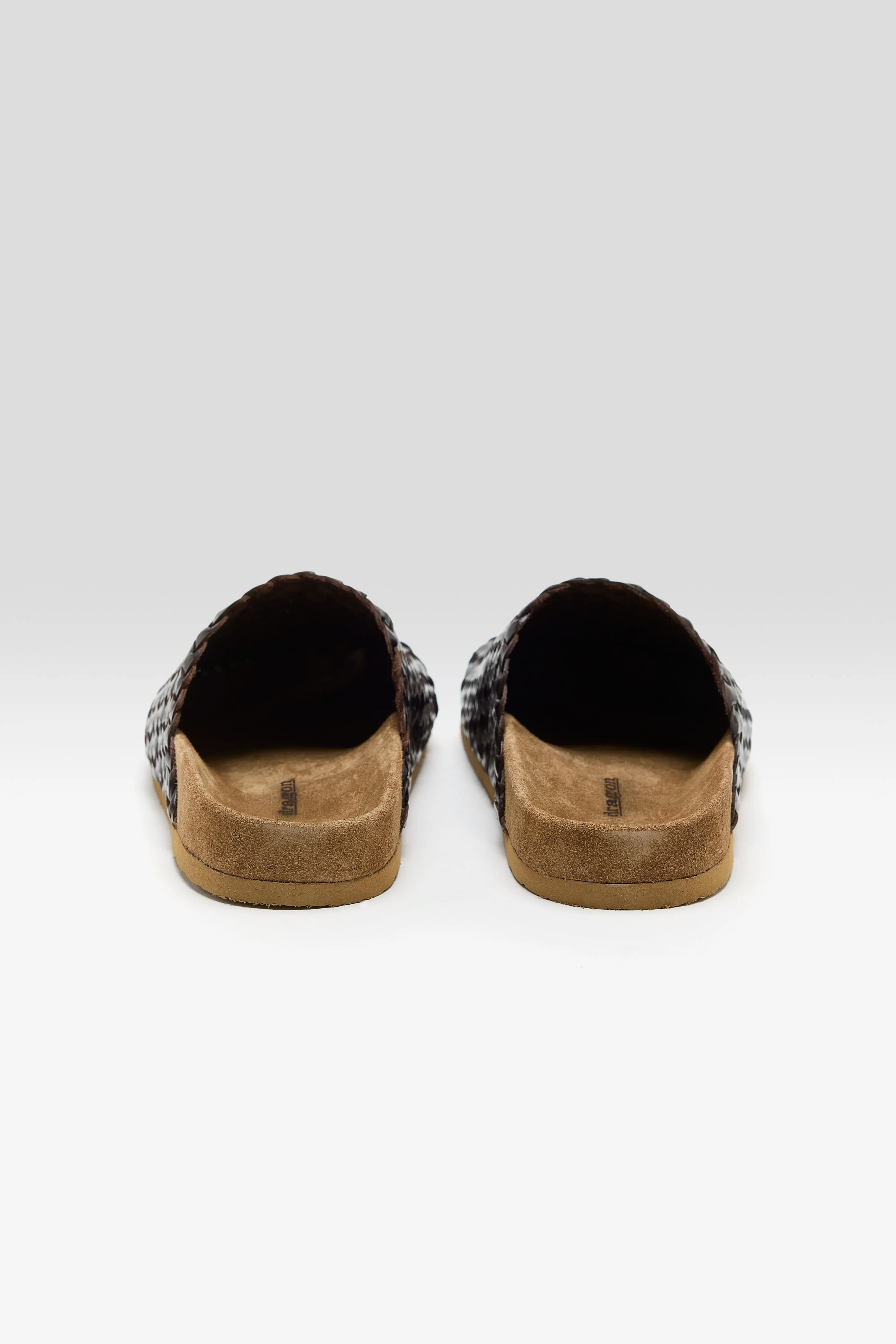 Mules en Cuir Tressé (251 / W / BROWN)