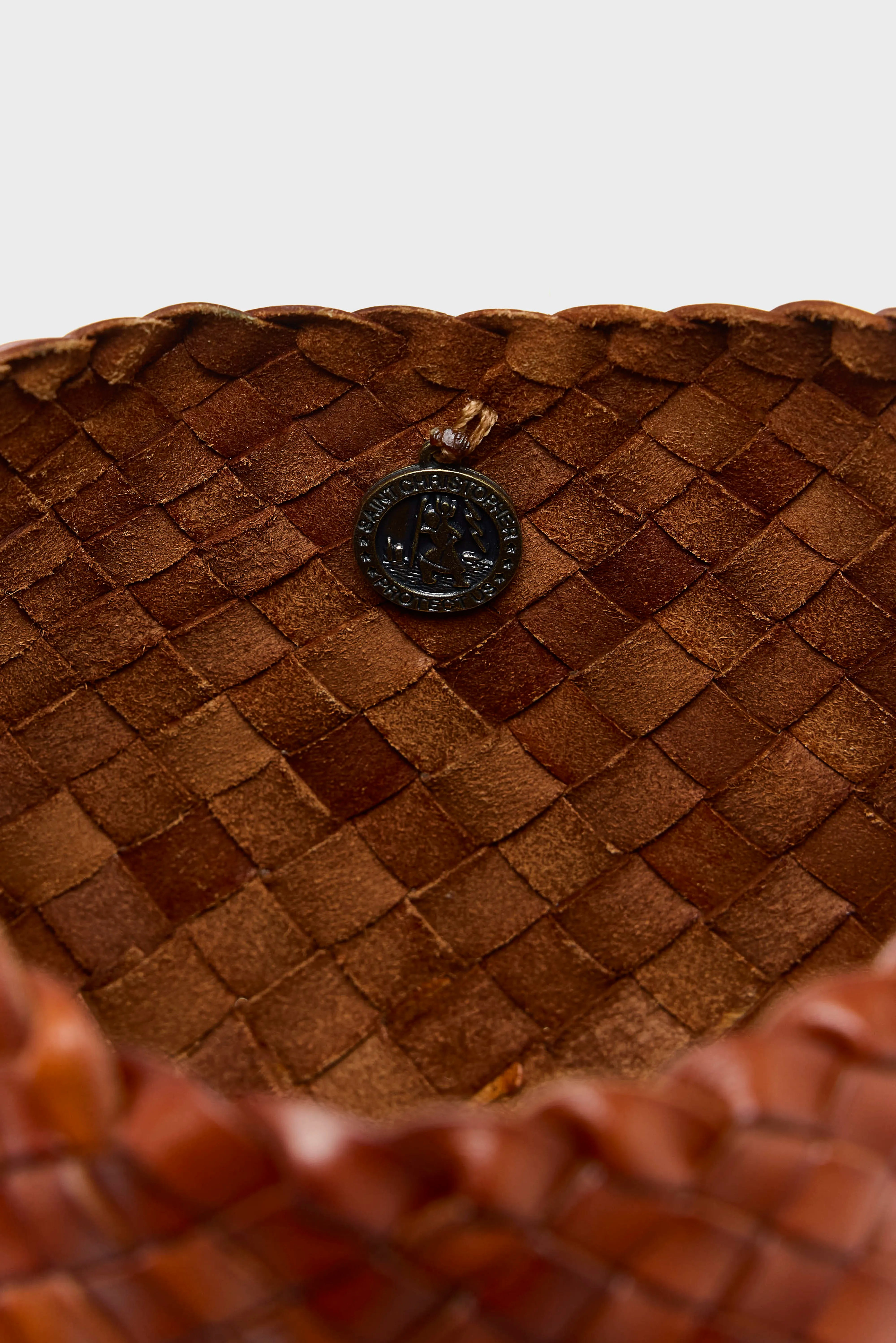 Sac en cuir tressé Rosanna (252 / W / TAN)