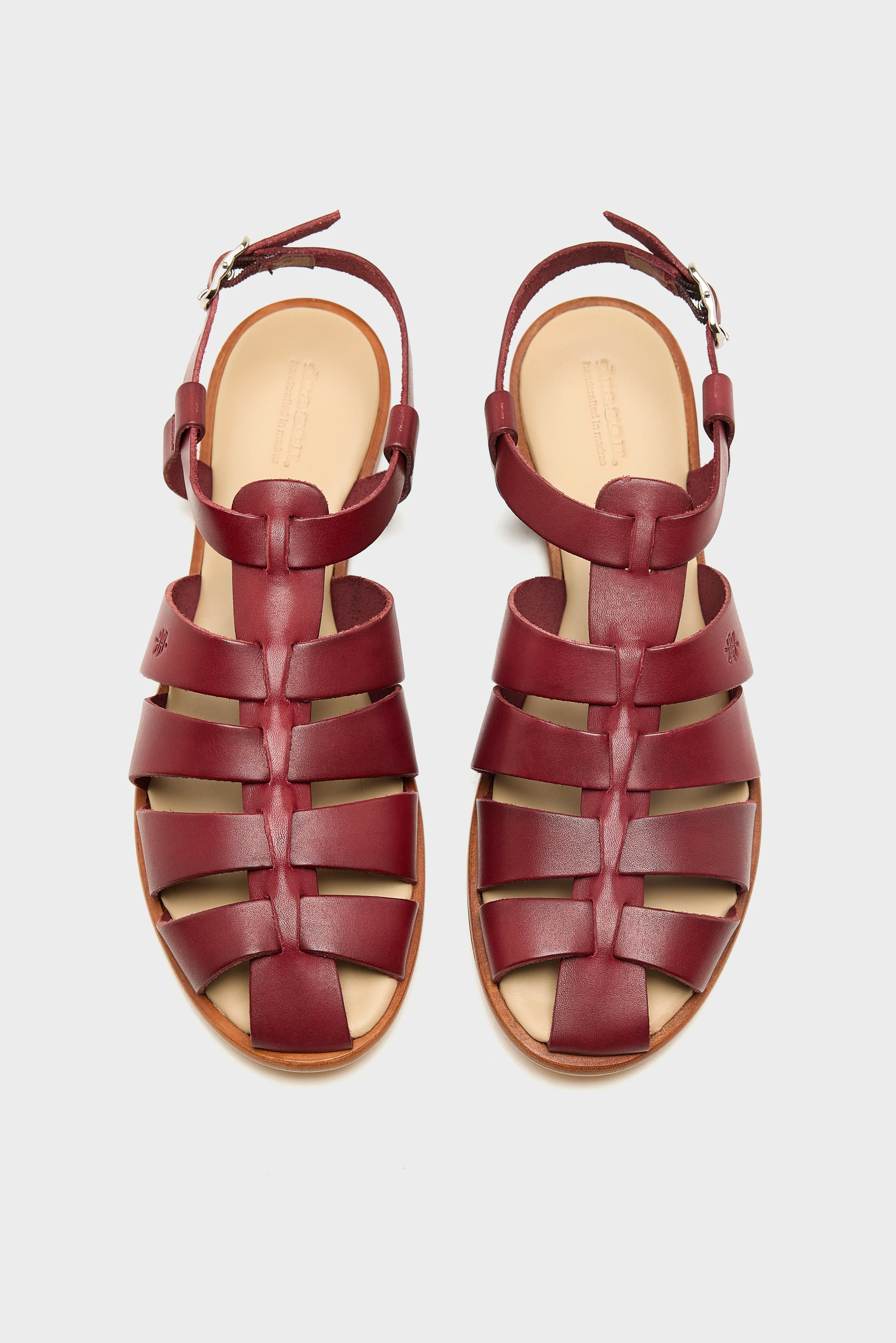 Pescador Leather Sandals (261 / W / BORDEAUX)