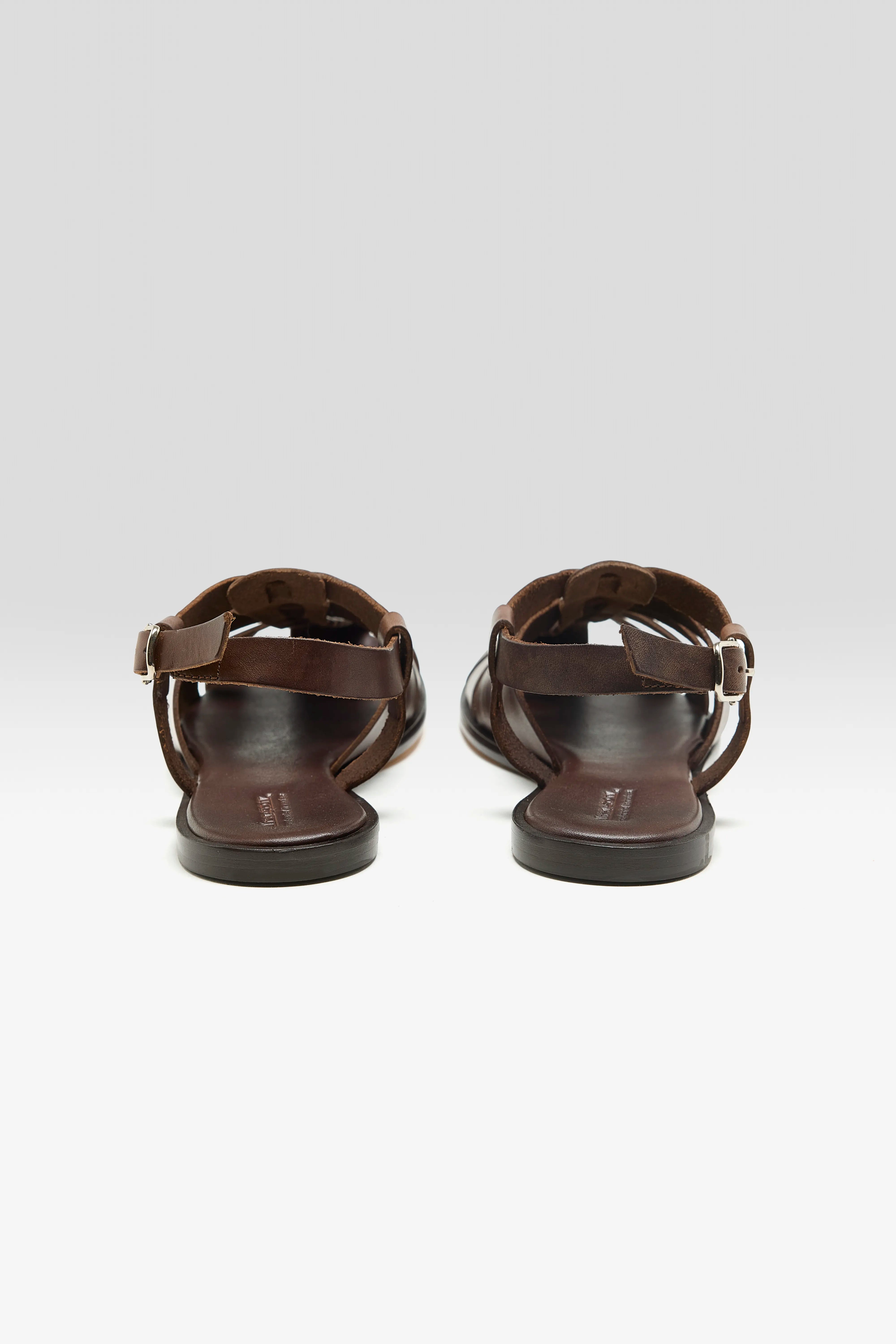 Pescador Leather Sandals (261 / W / DARK BROWN)