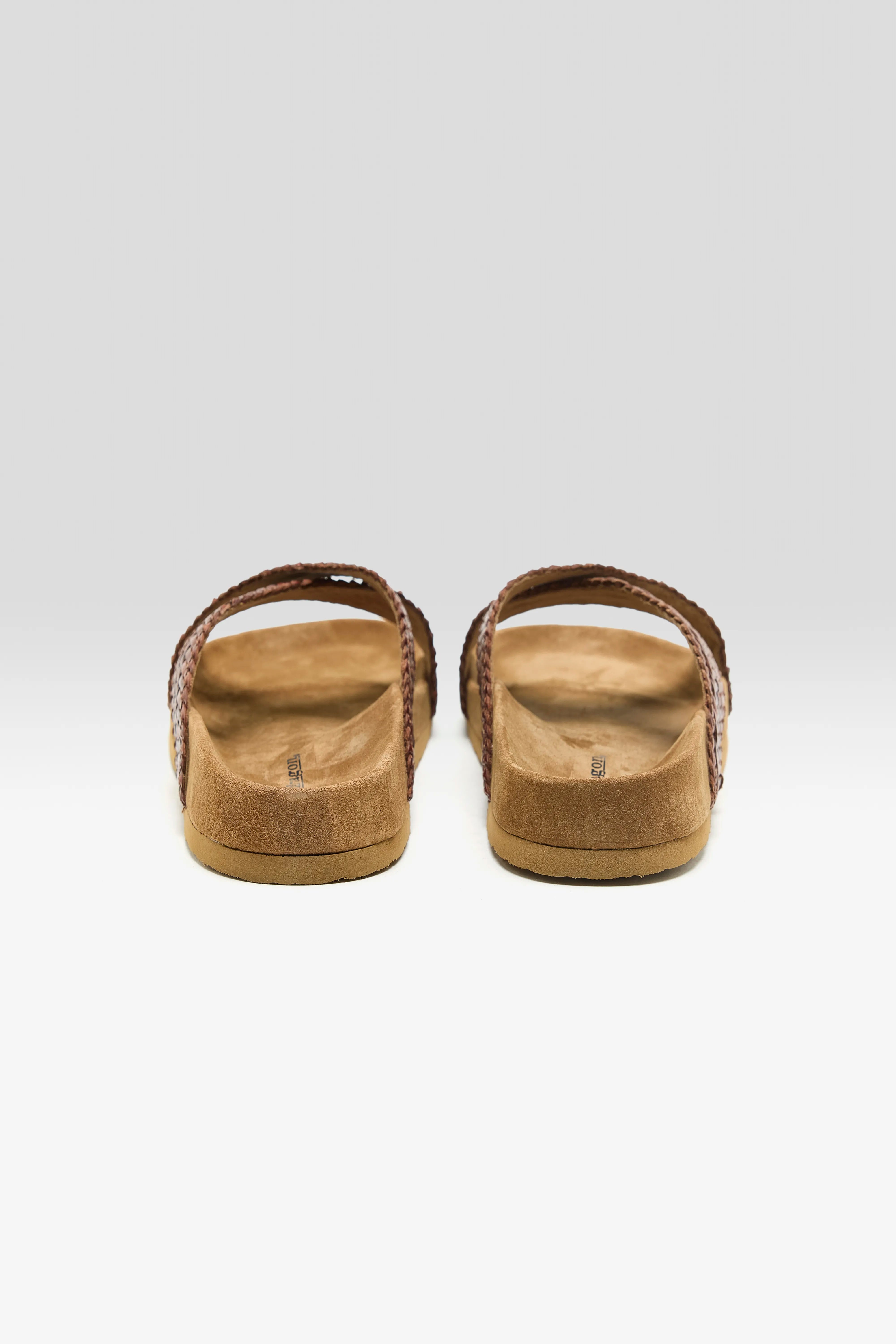 Handgeweven Leren Sandalen (261 / W / DARK BROWN)