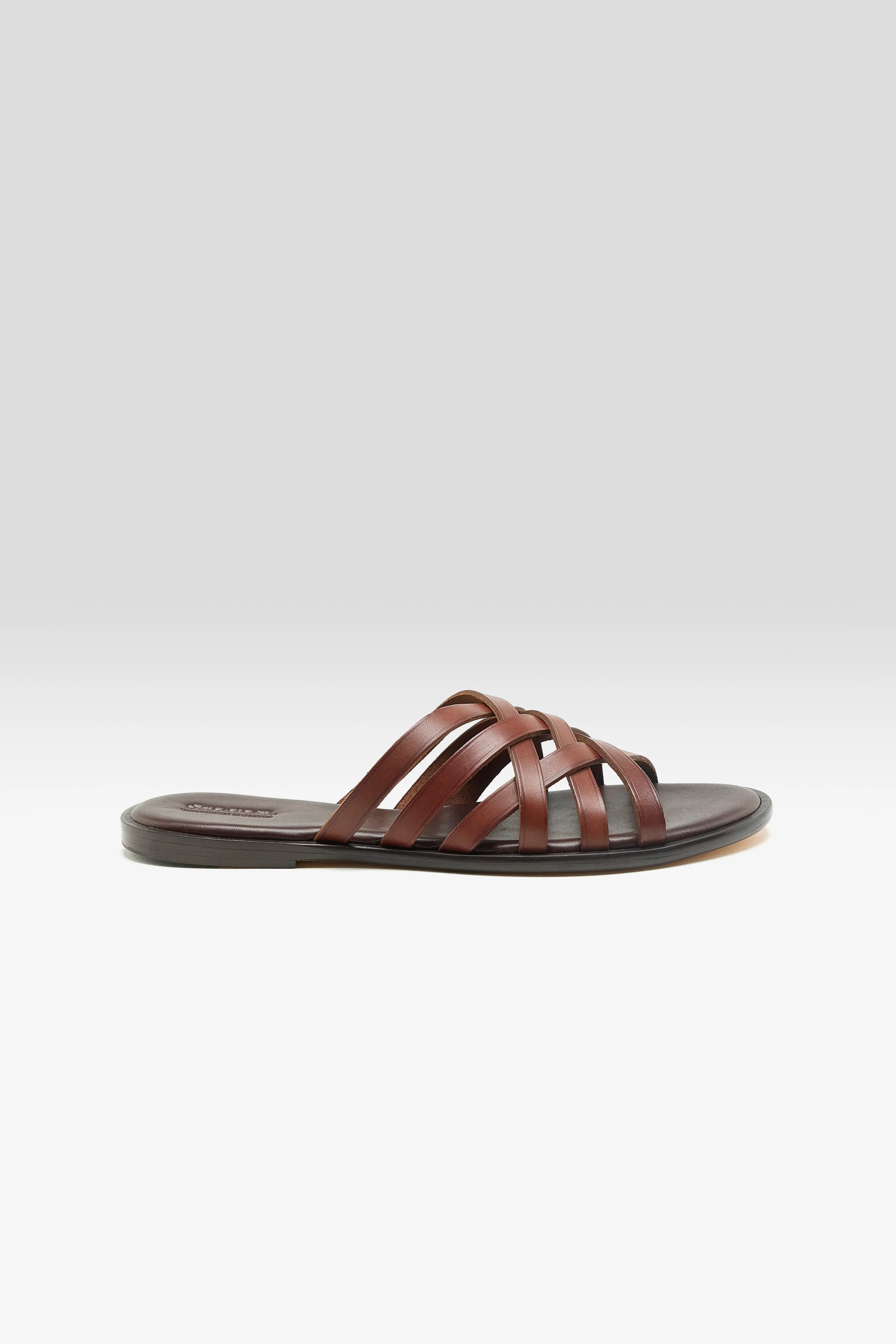 Cross leren sandalen (261 / W / DARK BROWN)