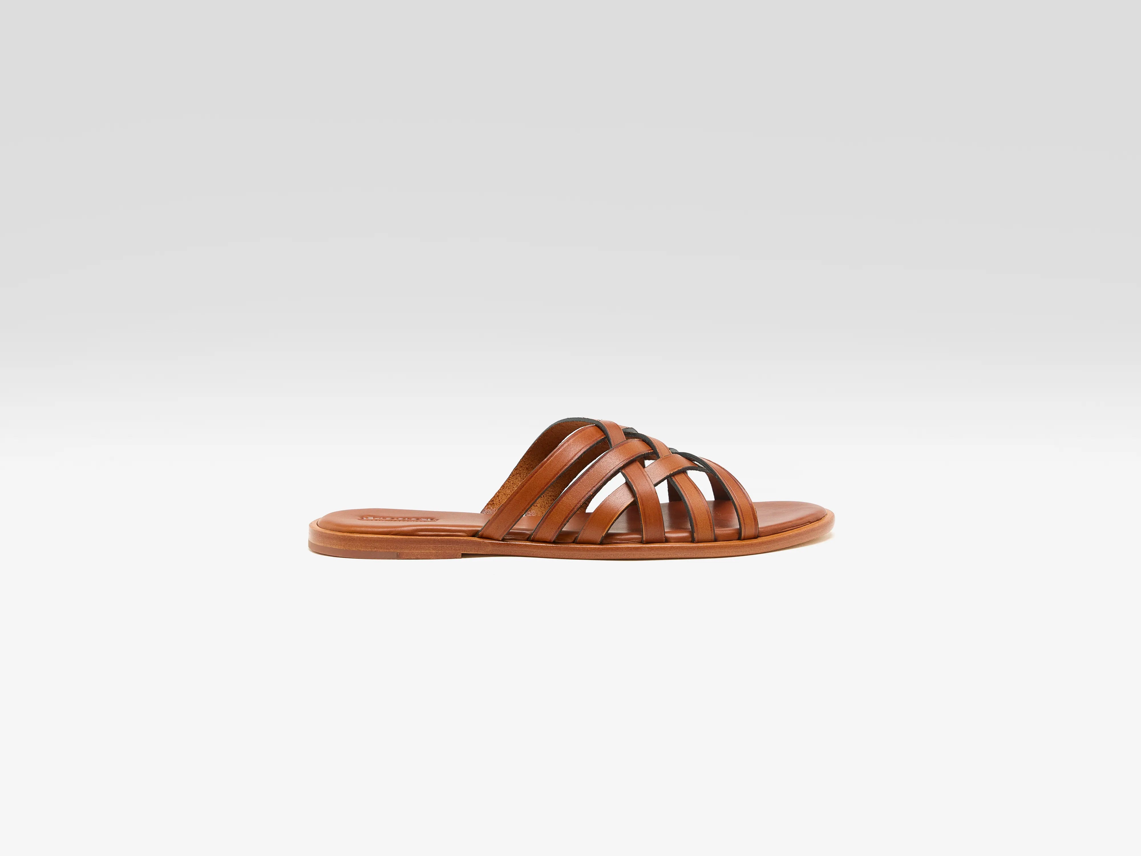 Sandales croisées en Cuir (261 / W / BROWN)