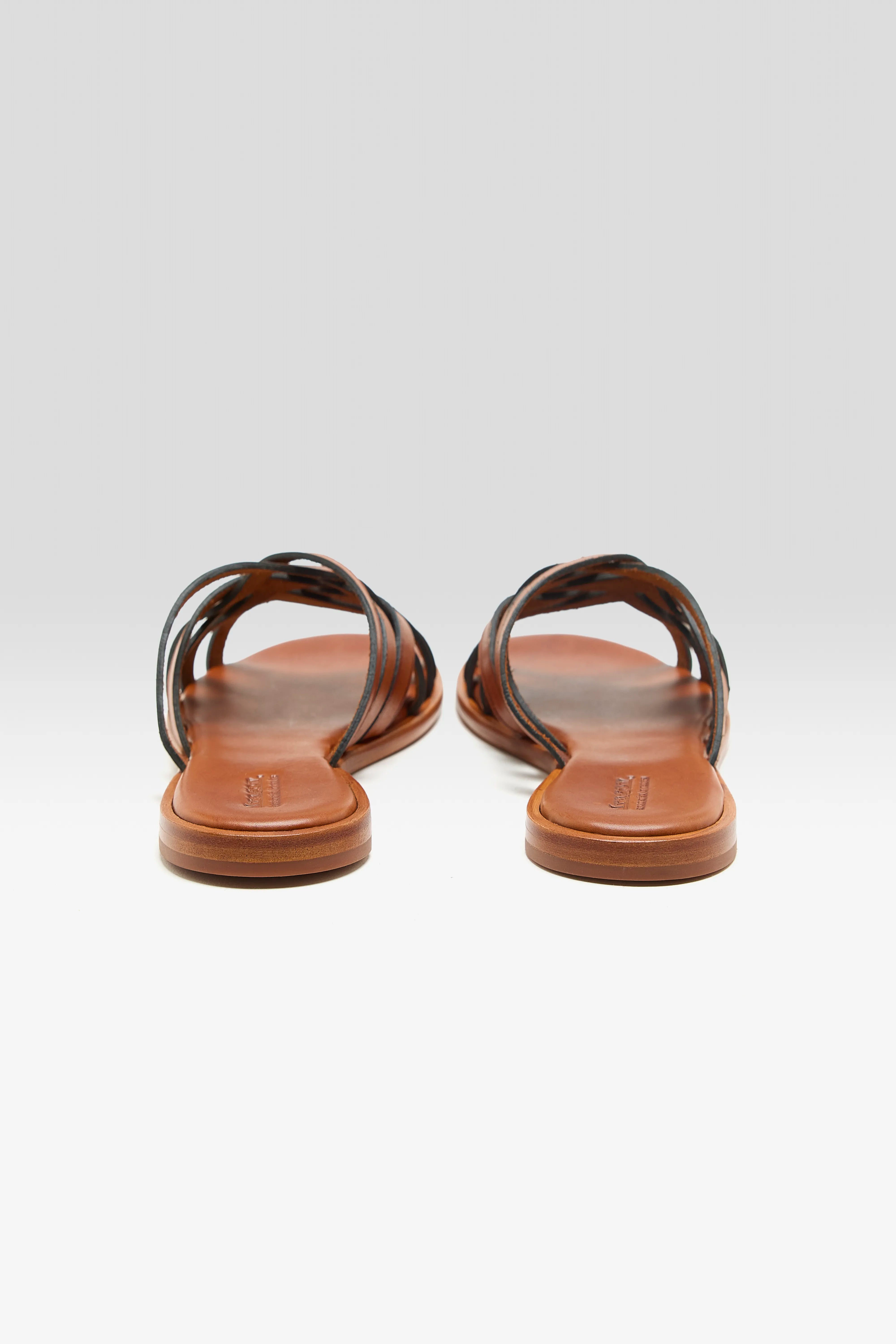 Sandales croisées en Cuir (261 / W / BROWN)
