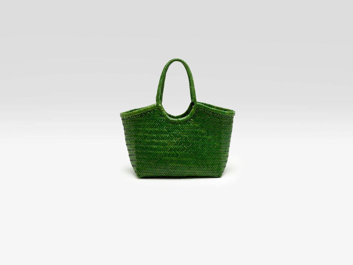 Nantucket Big Woven Leather Bag (262 / W / GREEN)