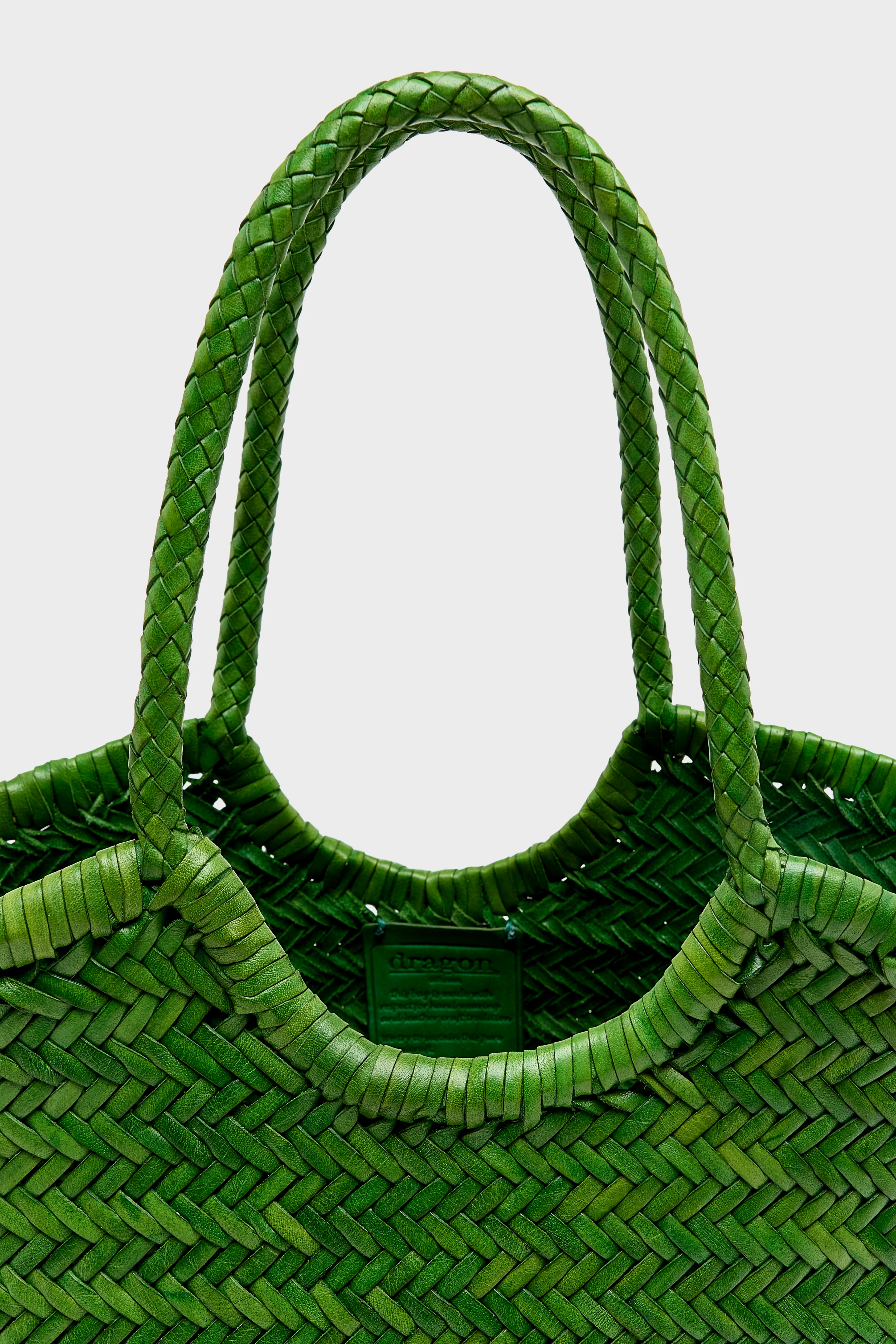 Nantucket Big Woven Leather Bag (262 / W / GREEN)