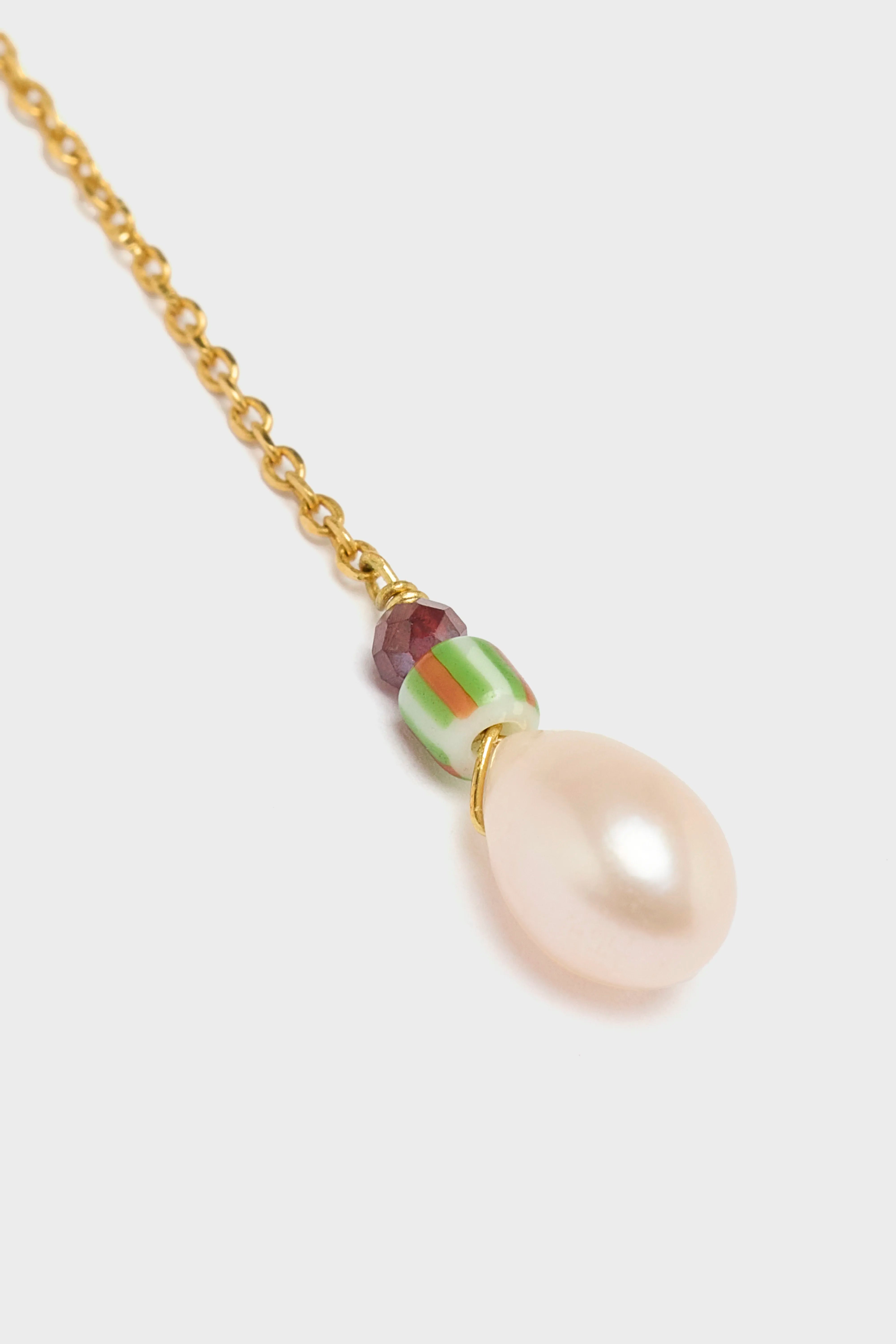 Asymmetric Pearl Earrings  (252 / W / MULTICOLOR)