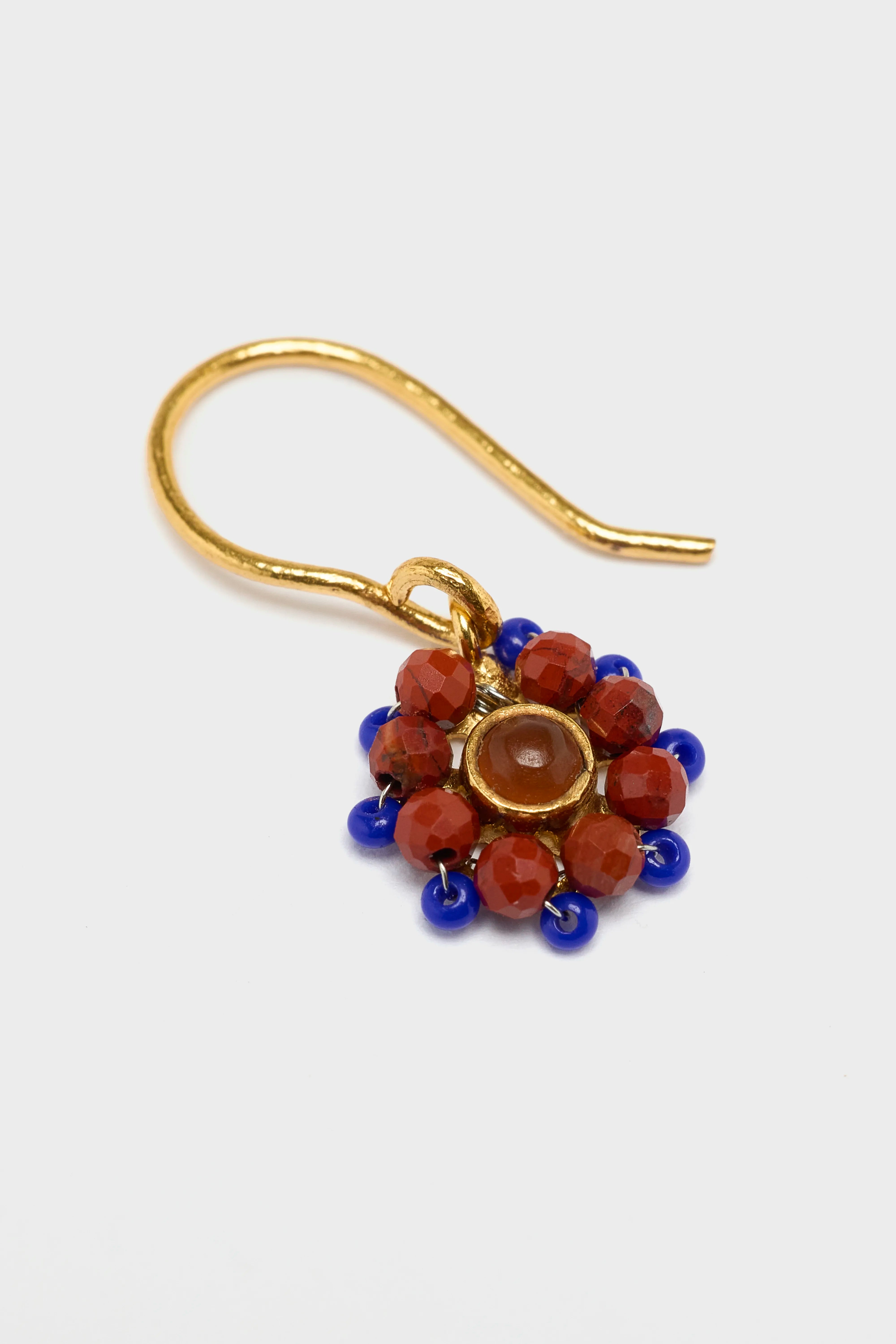 Asymmetric Flower Earrings  (252 / W / MULTICOLOR)