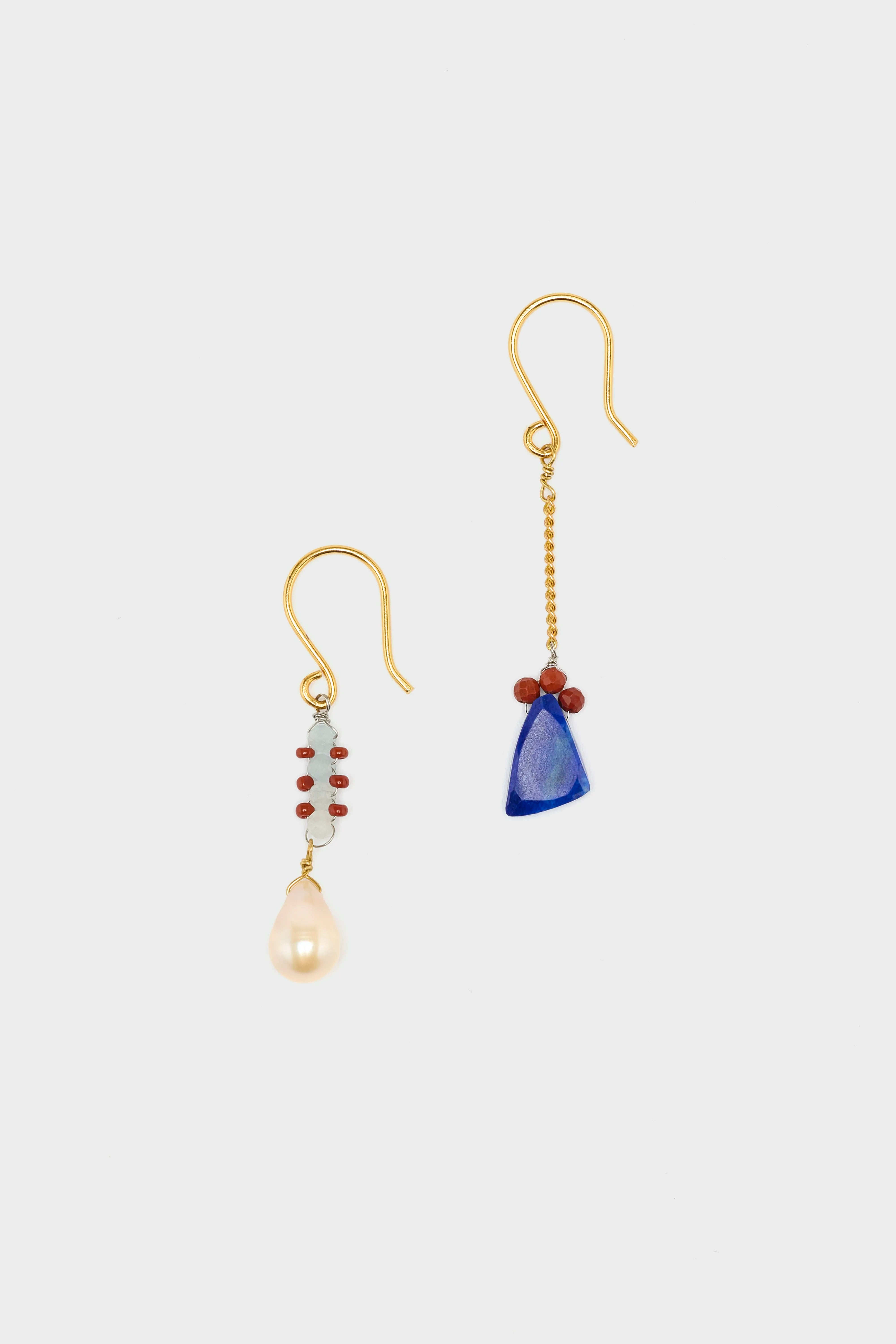 N° LA7 Asymmetric Earrings  (252 / W / MULTICOLOR)