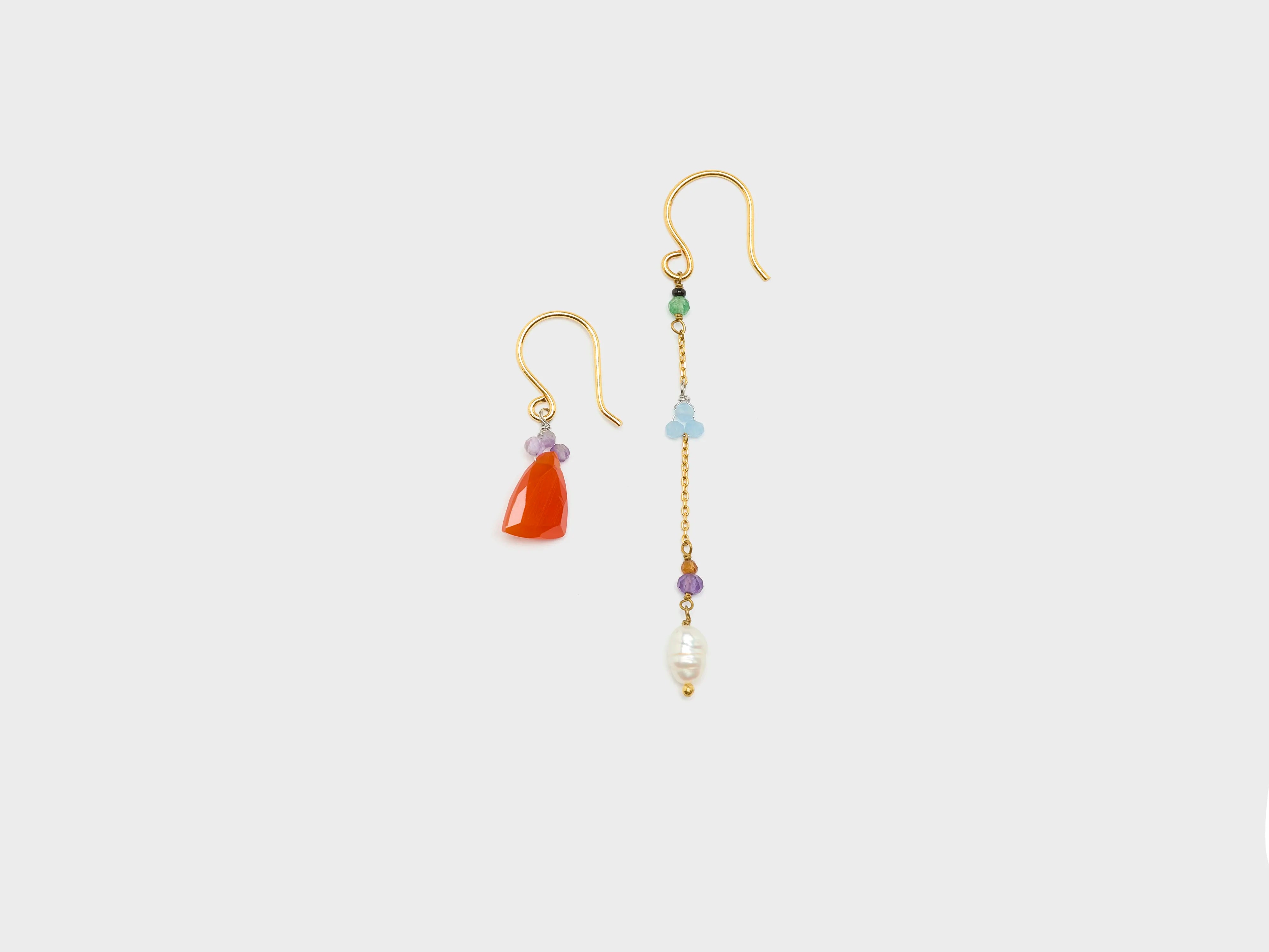 N° 1 Asymmetric Earrings (261 / W / MULTICOLOR)