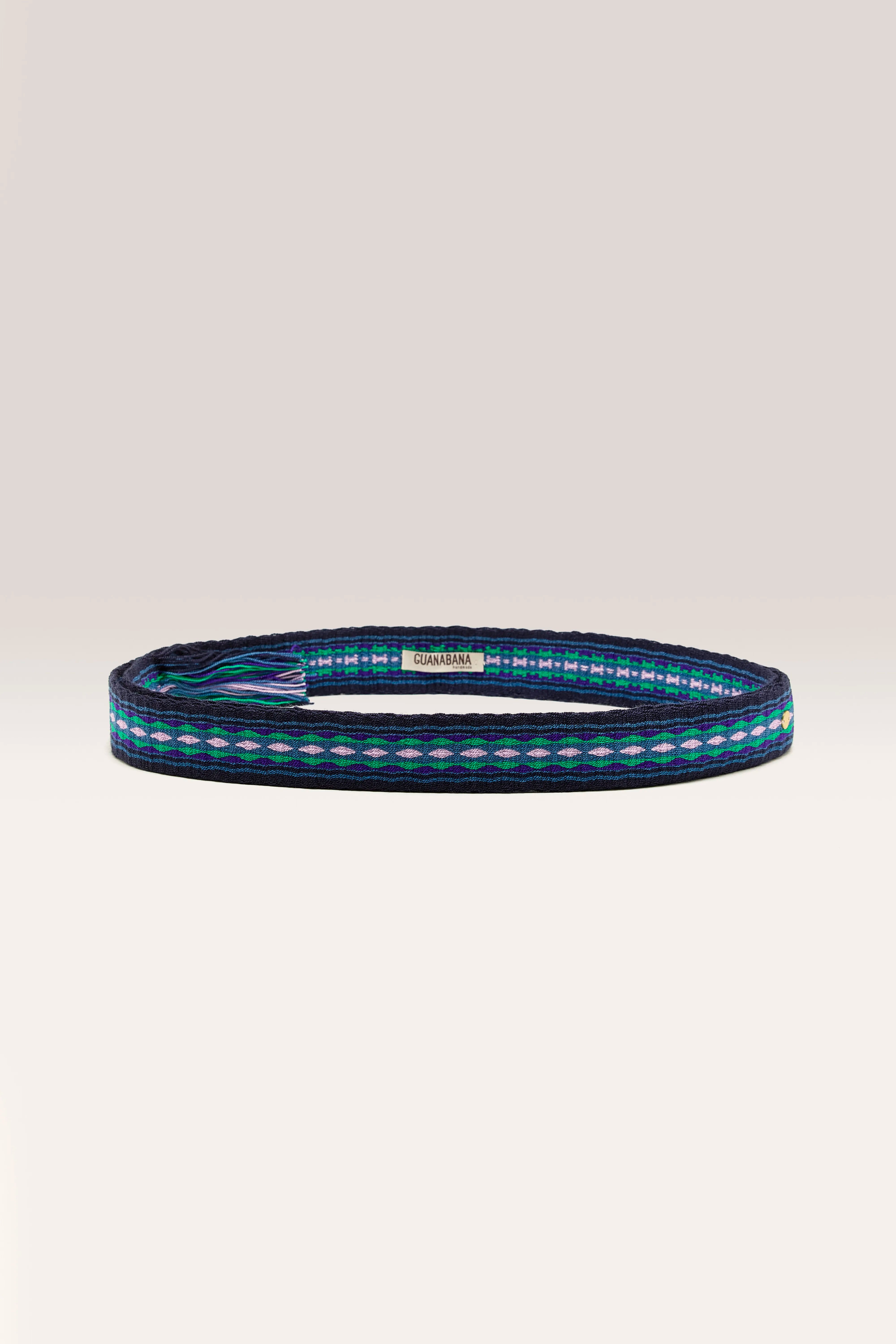 Wide Belt with Fringe (242 / W / BLUE)