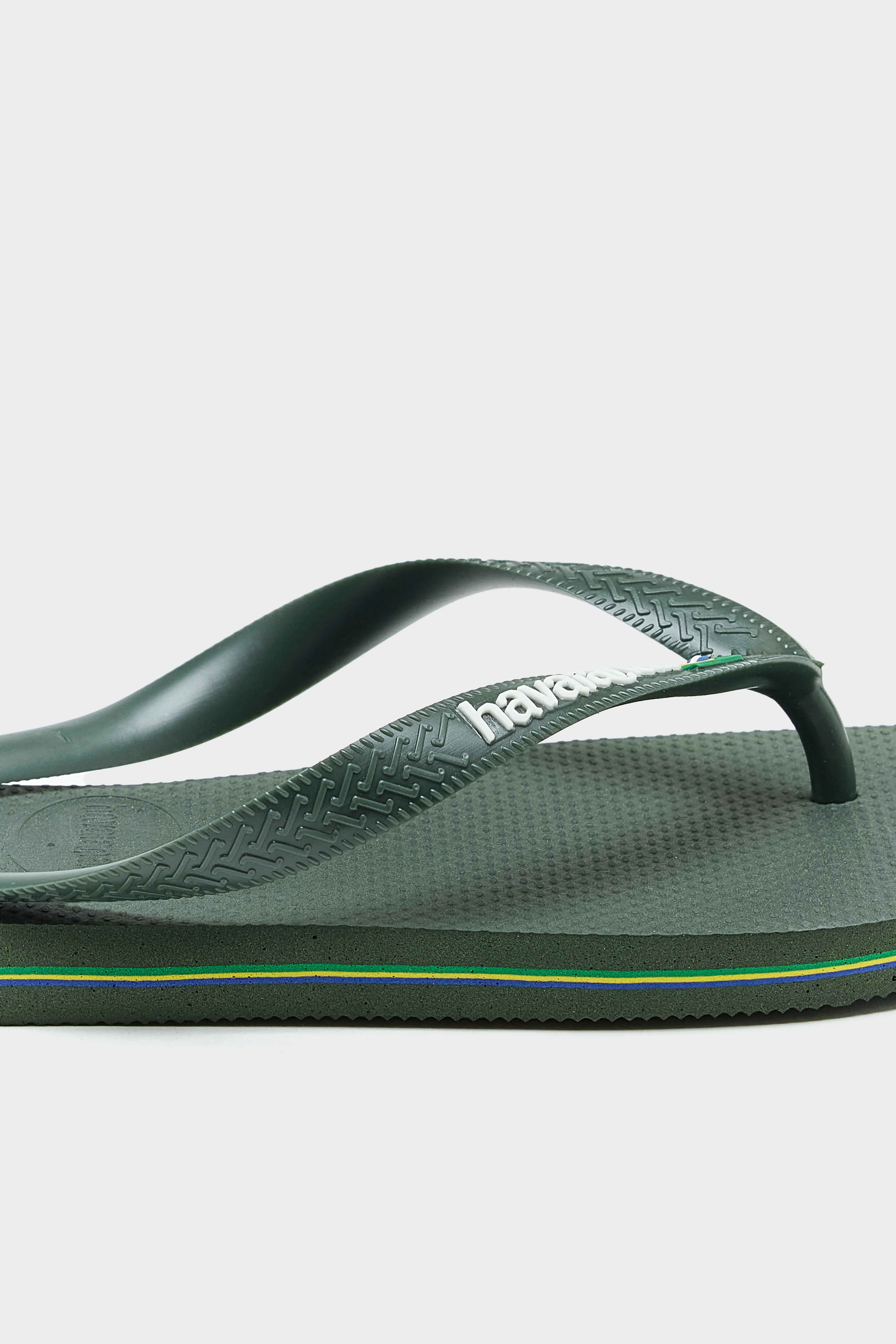 Brasil Logo Flip Flops for Men (251 / M / GREEN)