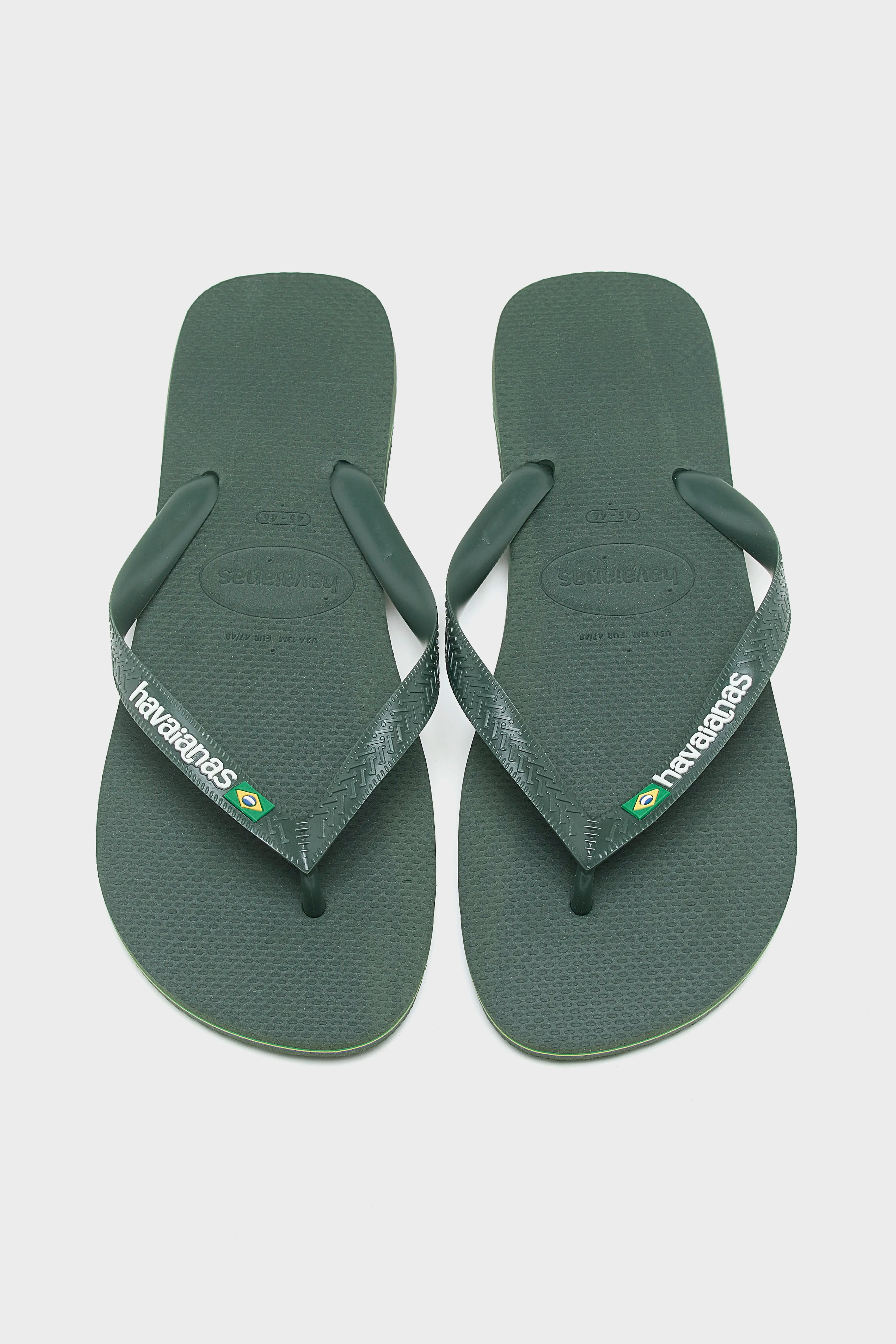 Brasil Logo Flip Flops for Men (251 / M / GREEN)