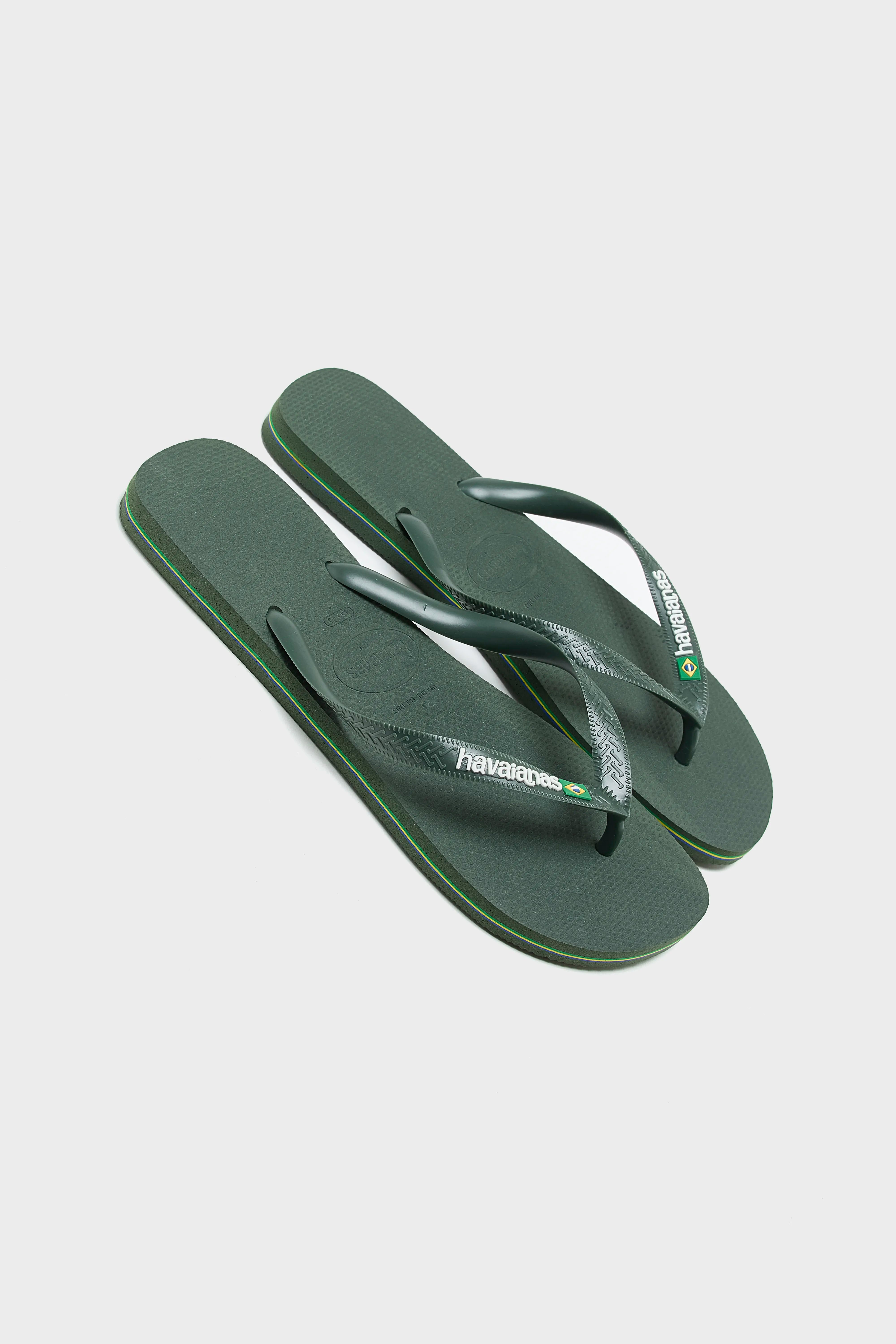 Brasil Logo Flip Flops for Men (251 / M / GREEN)