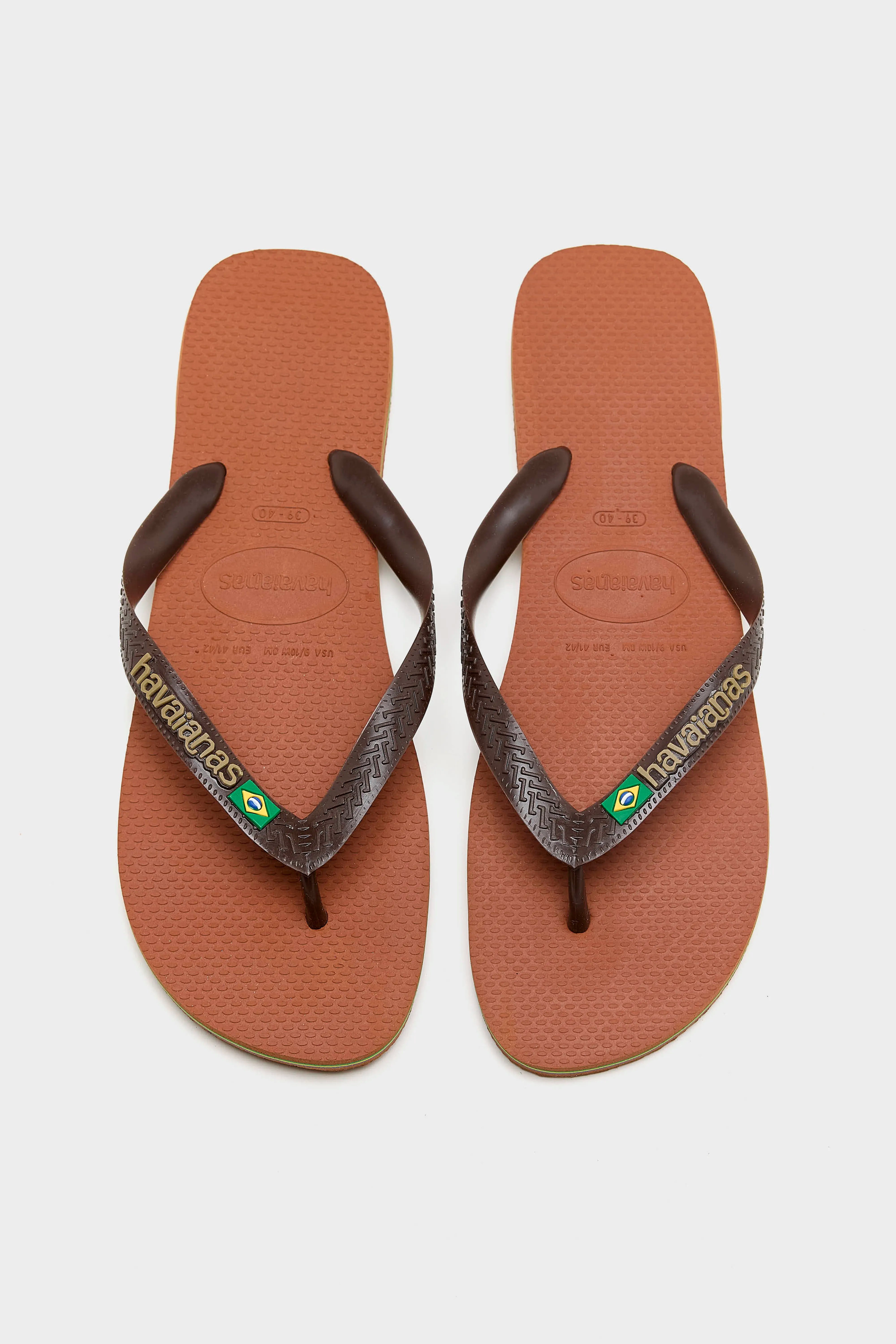 Brazil Logo Teenslippers (261 / W / BROWN)