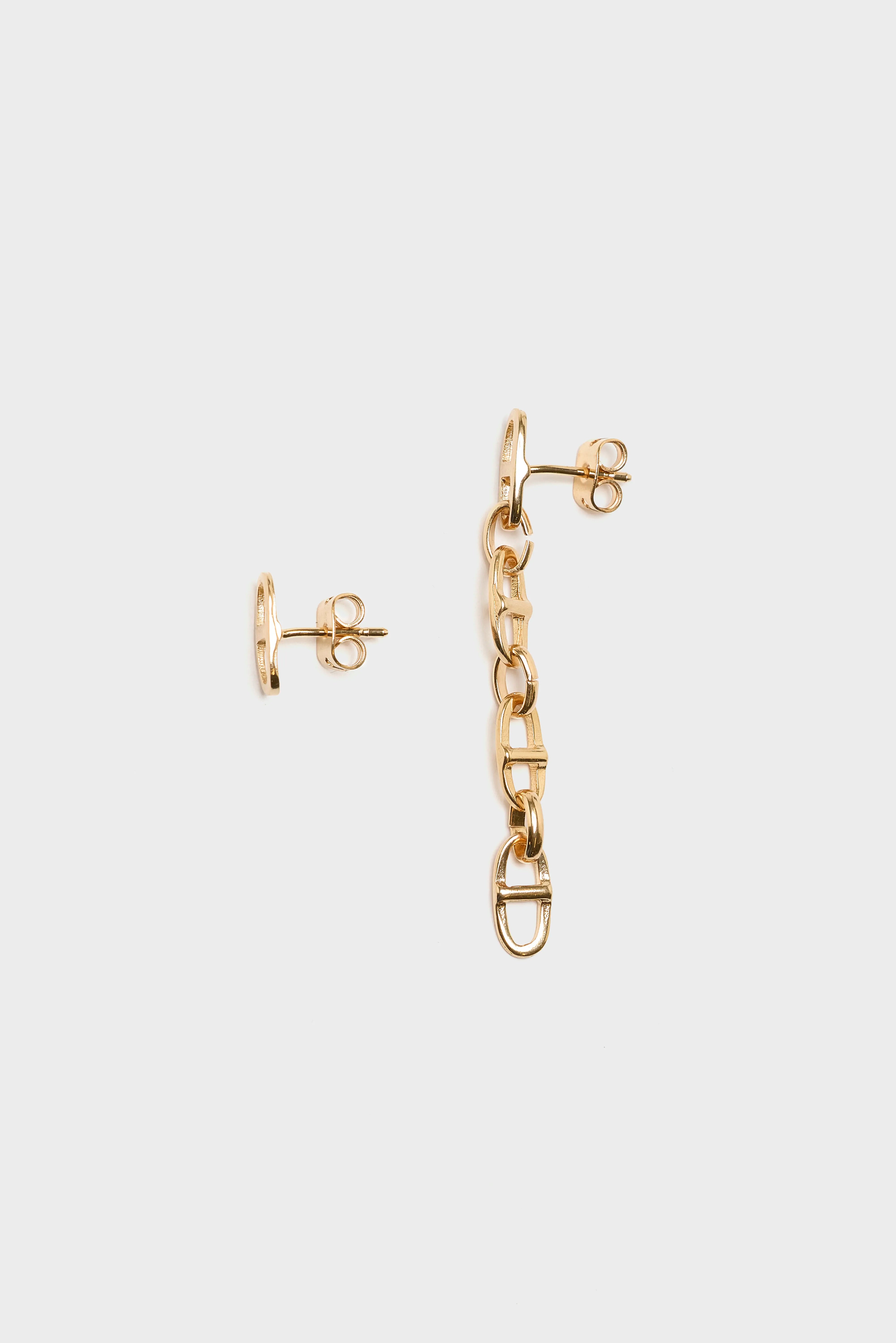 Boucles d'Oreilles Buckle Asymétriques (251 / W / GOLD)