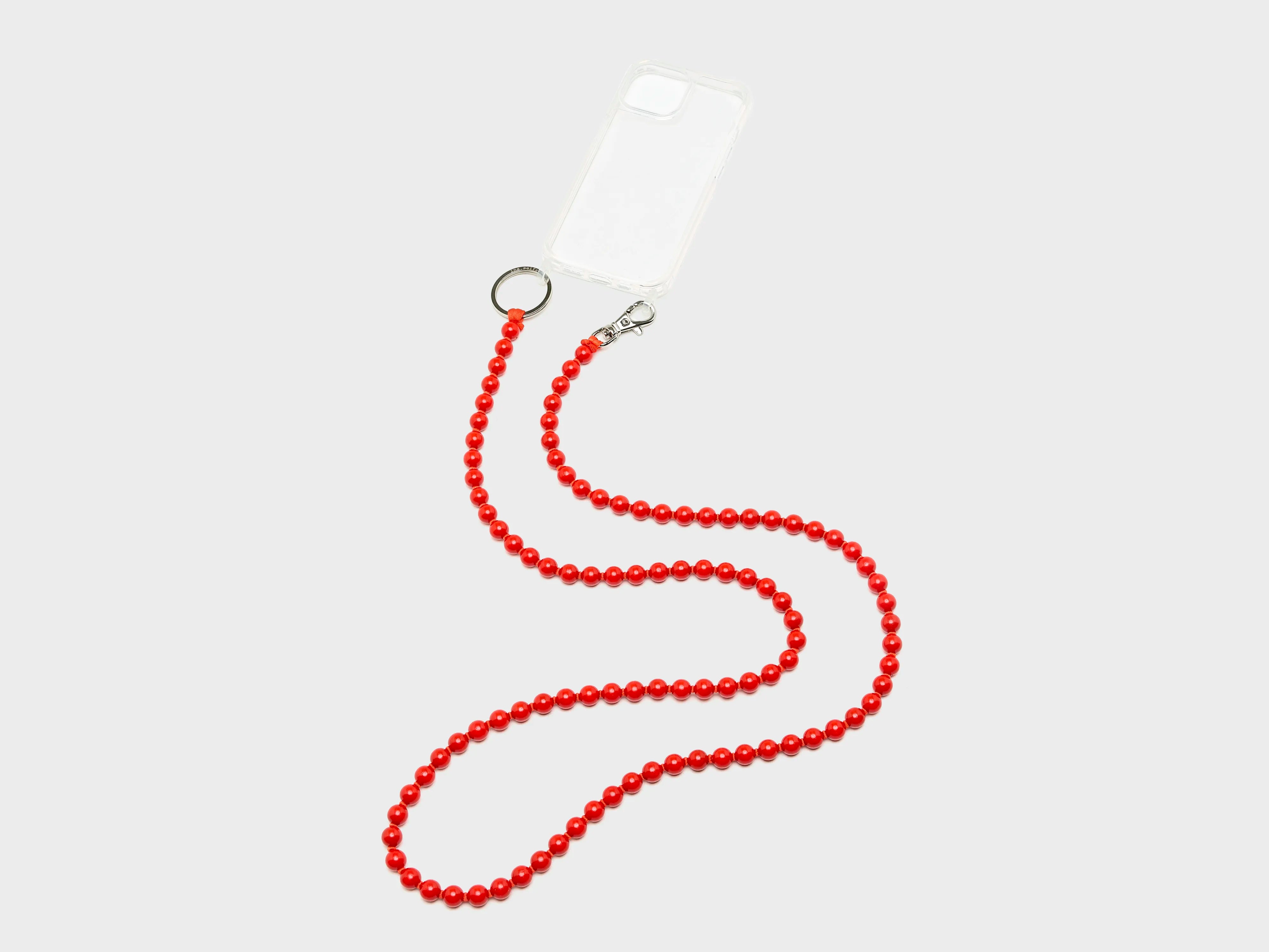 Handykette Ketting voor iPhone 15 (261 / W / RED)