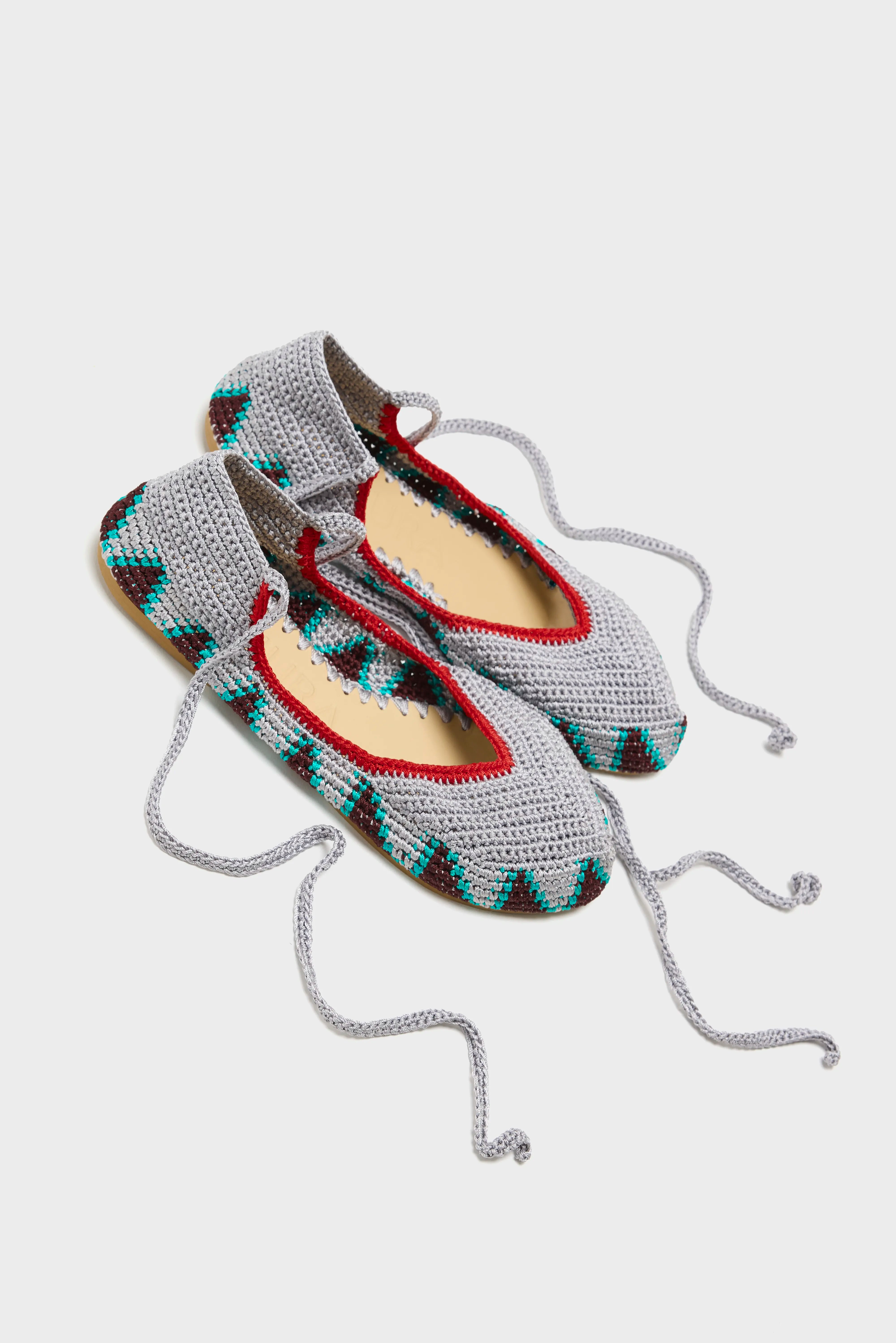 Ballerina's met hoge veters (262 / W / GREY)