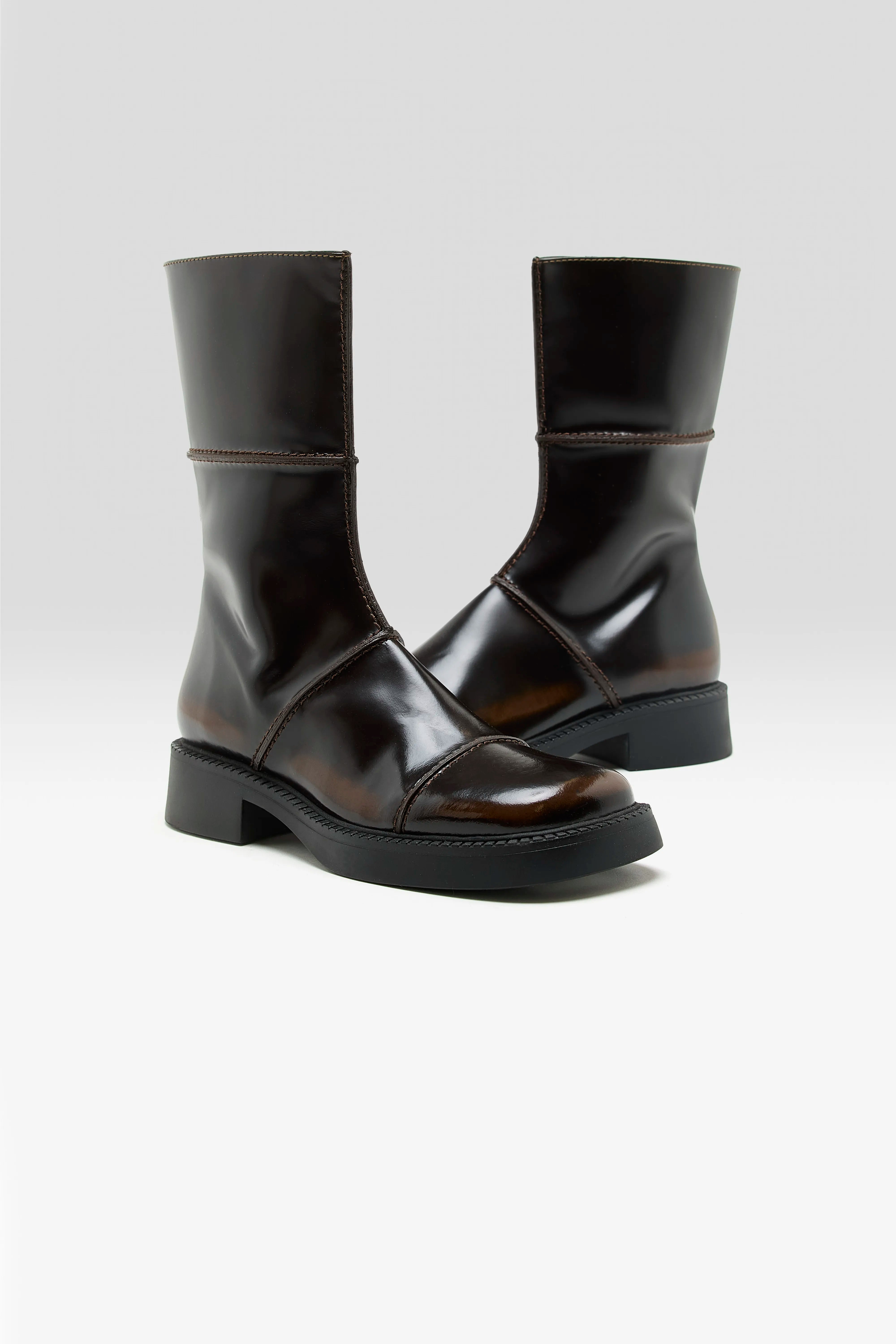 Dahlia Dark Brown Ankle Boots (252 / W / BROWN)