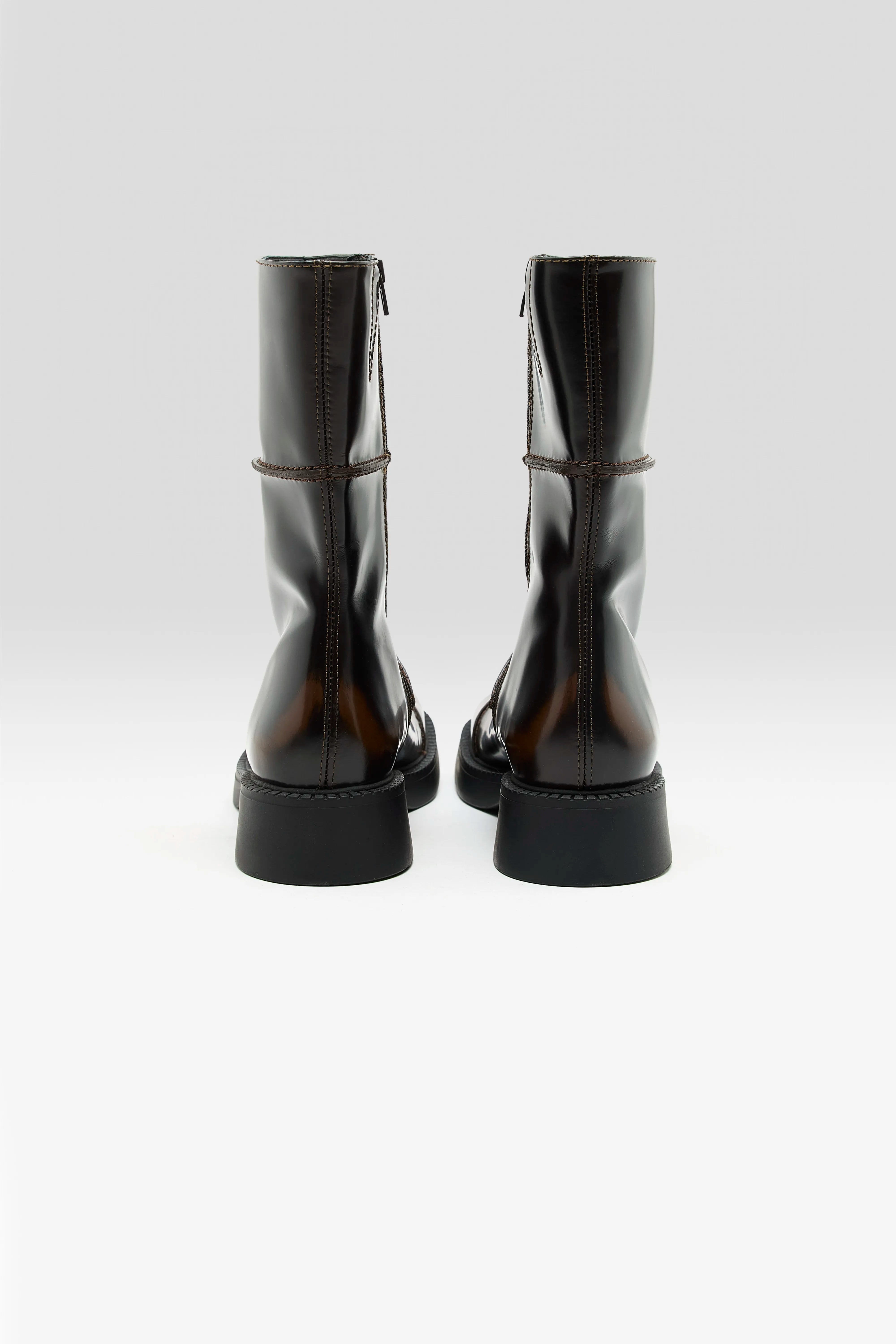 Dahlia Dark Brown Ankle Boots (252 / W / BROWN)