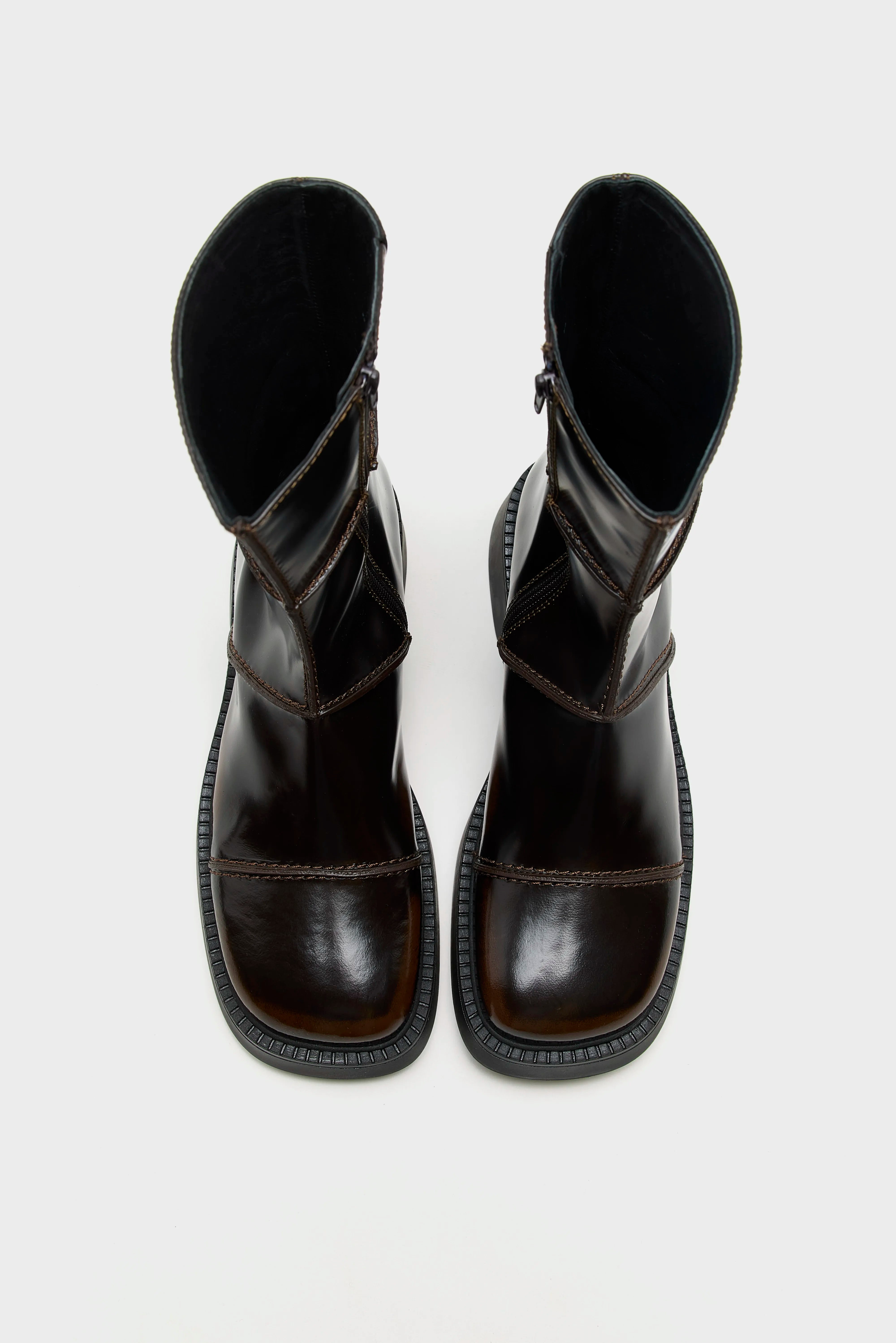 Dahlia Dark Brown Ankle Boots (252 / W / BROWN)