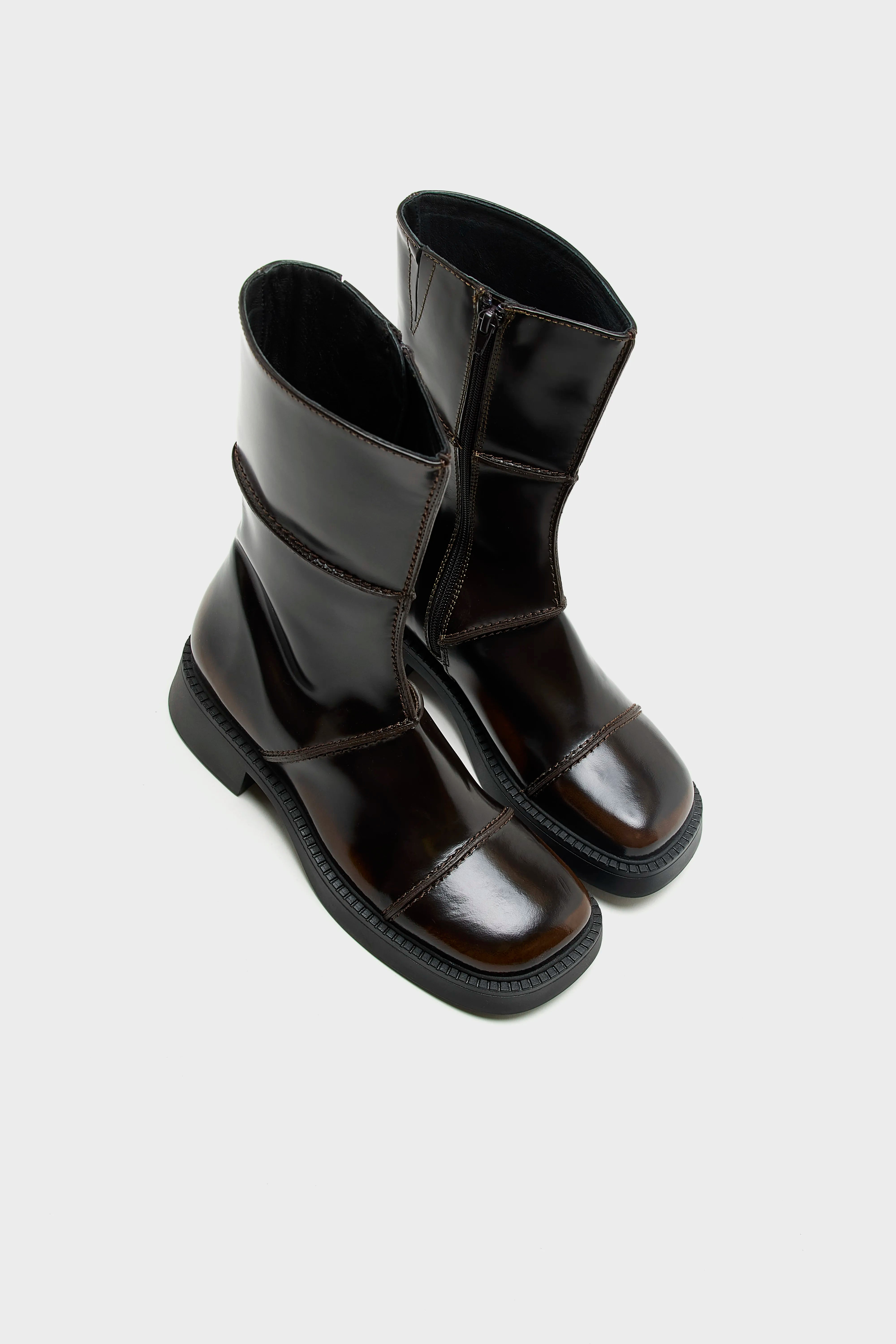 Dahlia Dark Brown Ankle Boots (252 / W / BROWN)