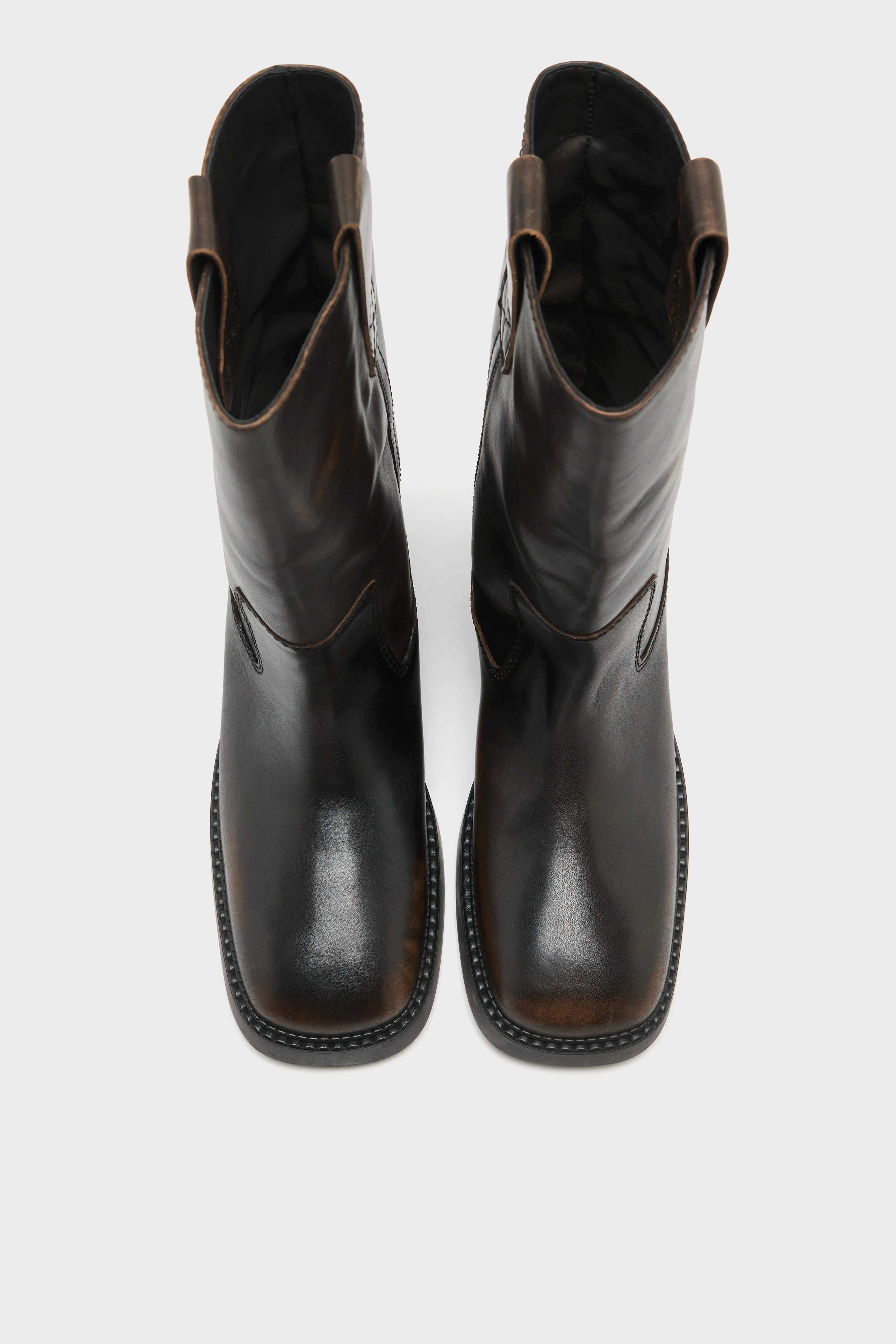 Inaya Mid-calf Biker Boots (262 / W / BROWN)