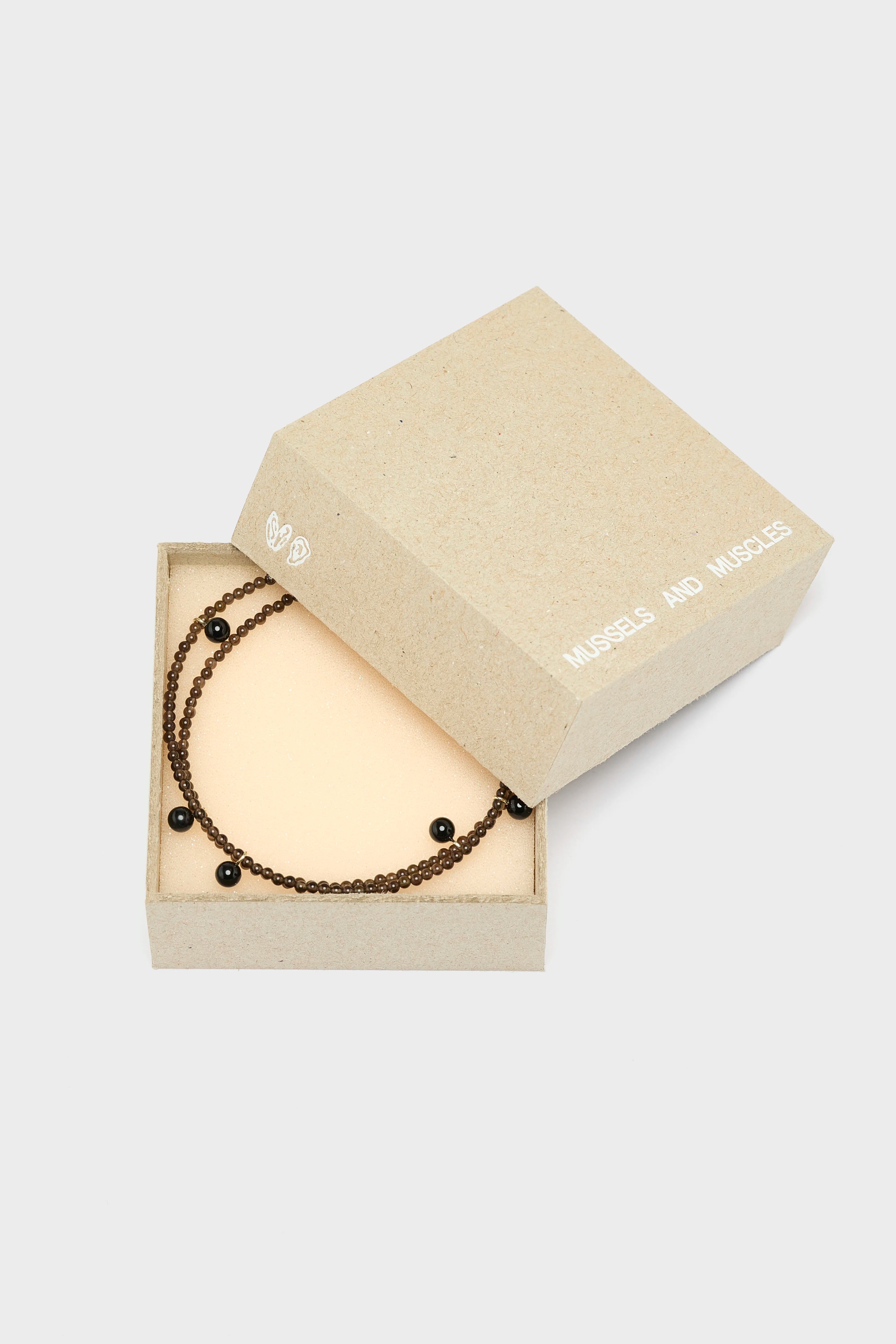 Smoky Tiny Dew Necklace  (252 / W / BLACK)