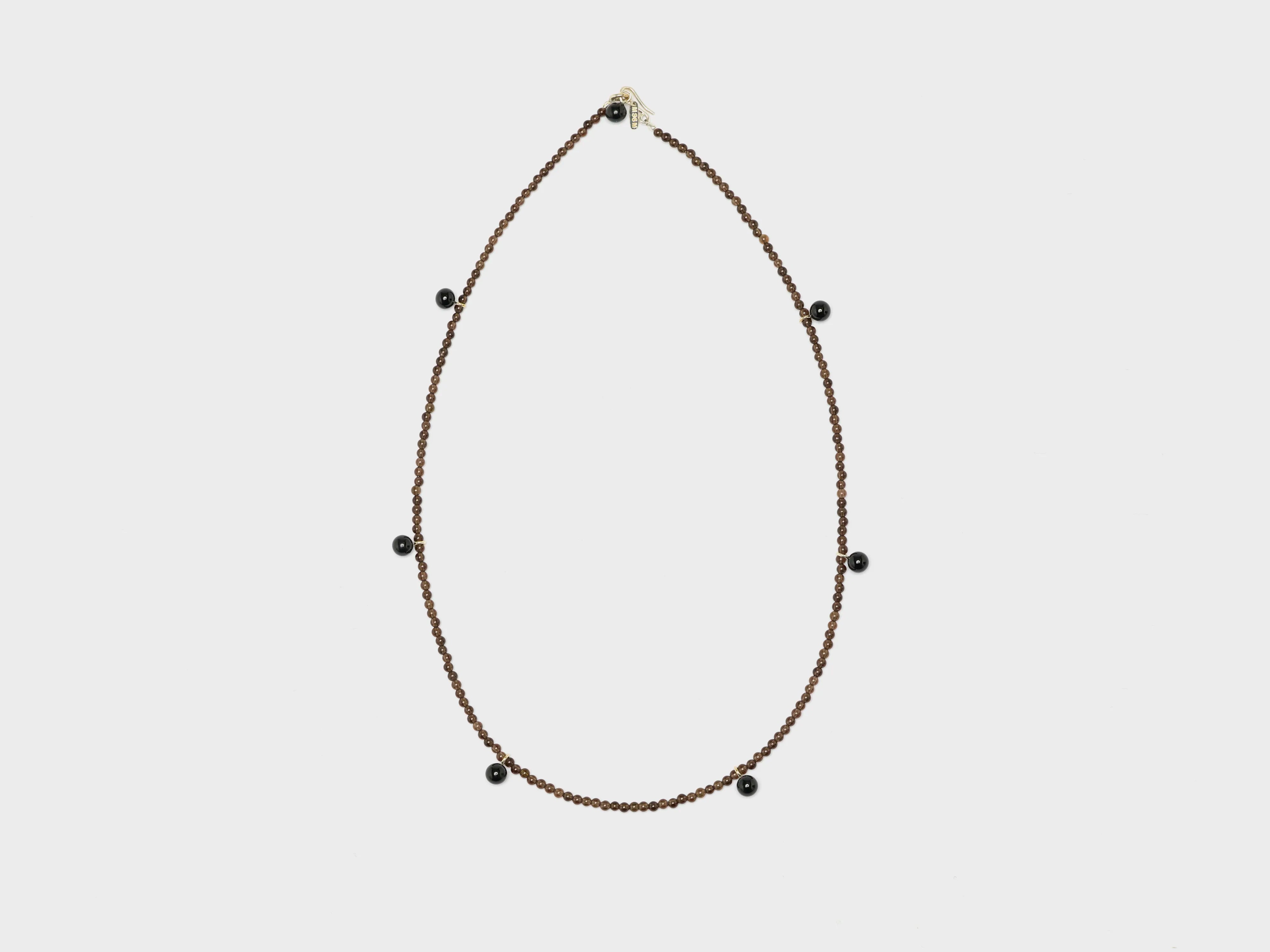 Smoky Tiny Dew Necklace  (252 / W / BLACK)