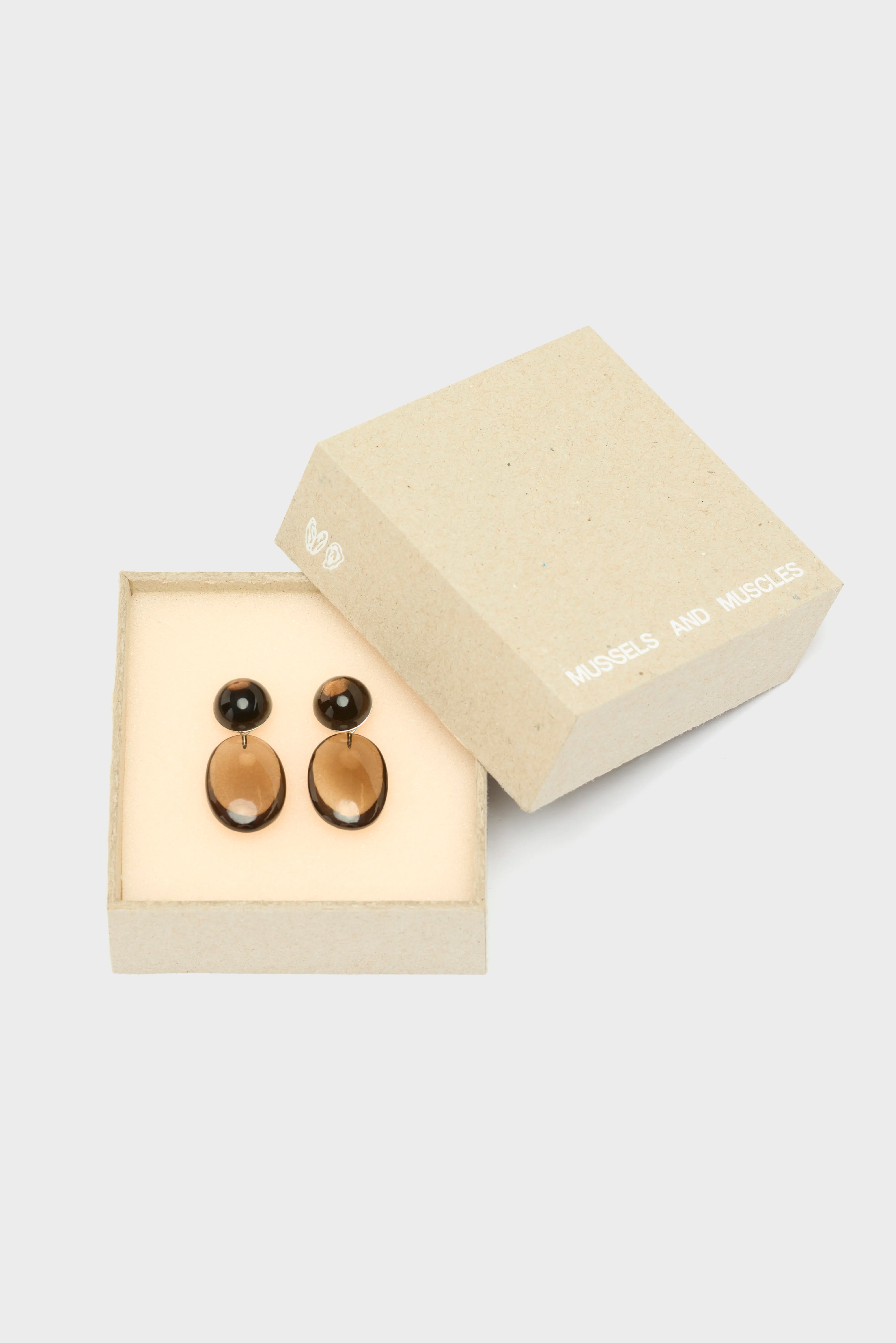 Smokey Pebbles Earrings (252 / W / BROWN)