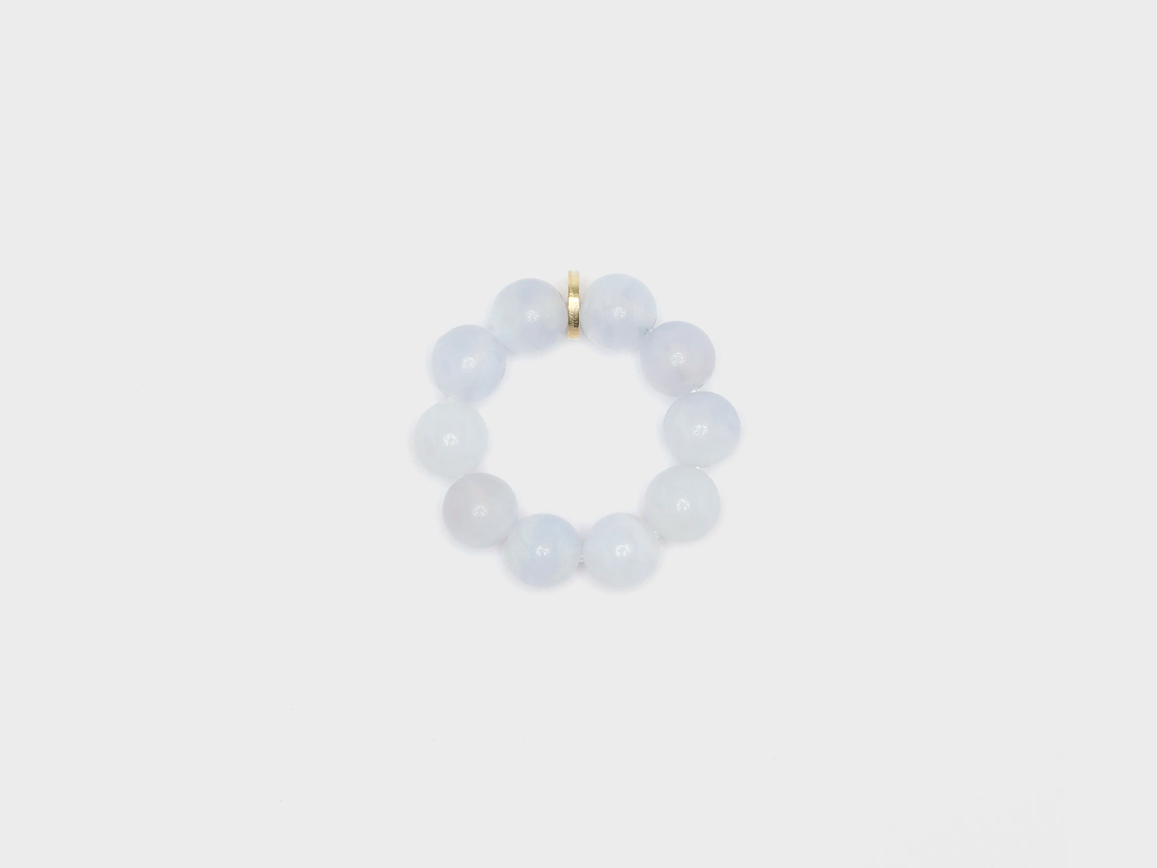 Chalcedony Spheres Ring (252 / W / WHITE)