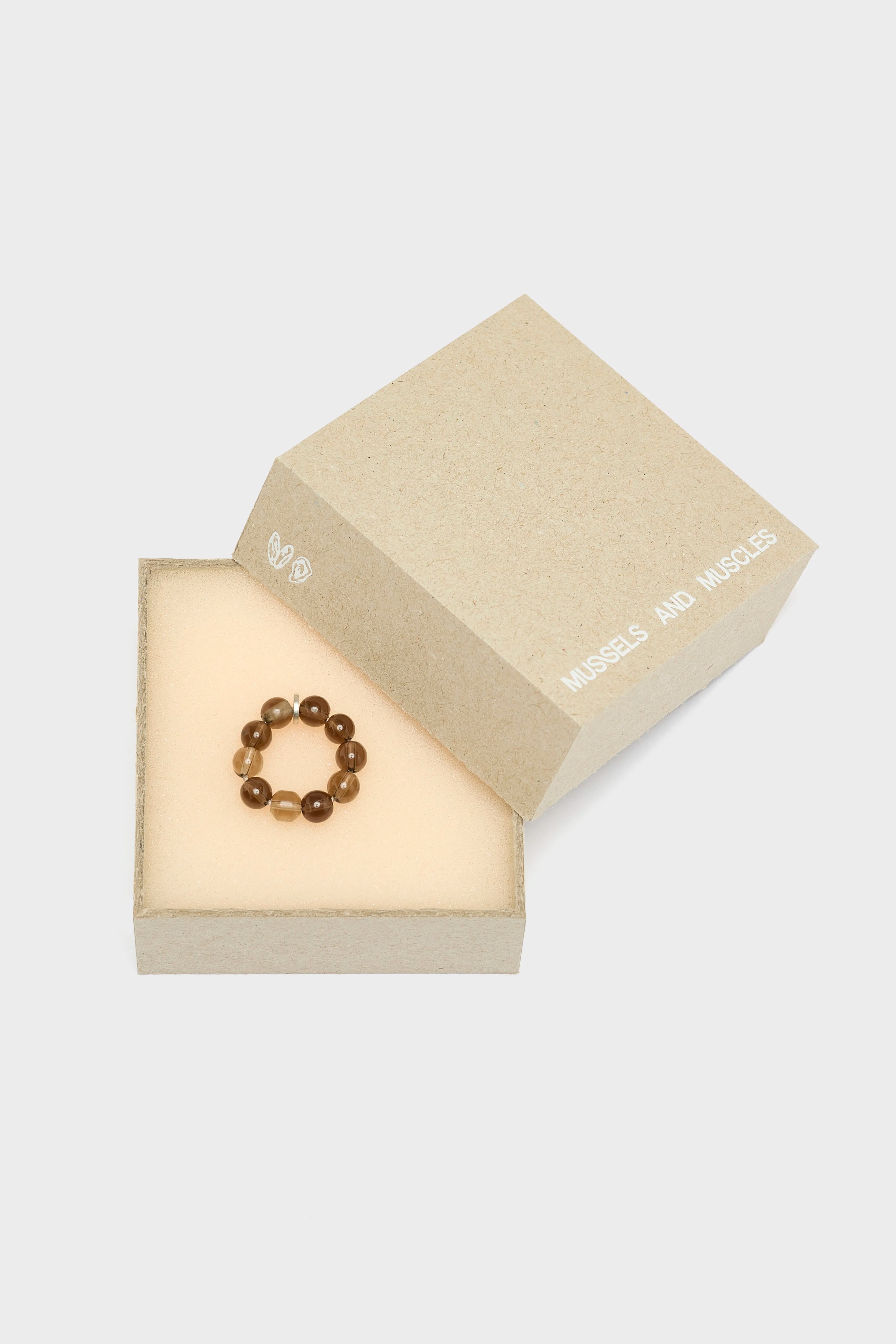 Bague Smoky Quartz Spheres (252 / W / BROWN)