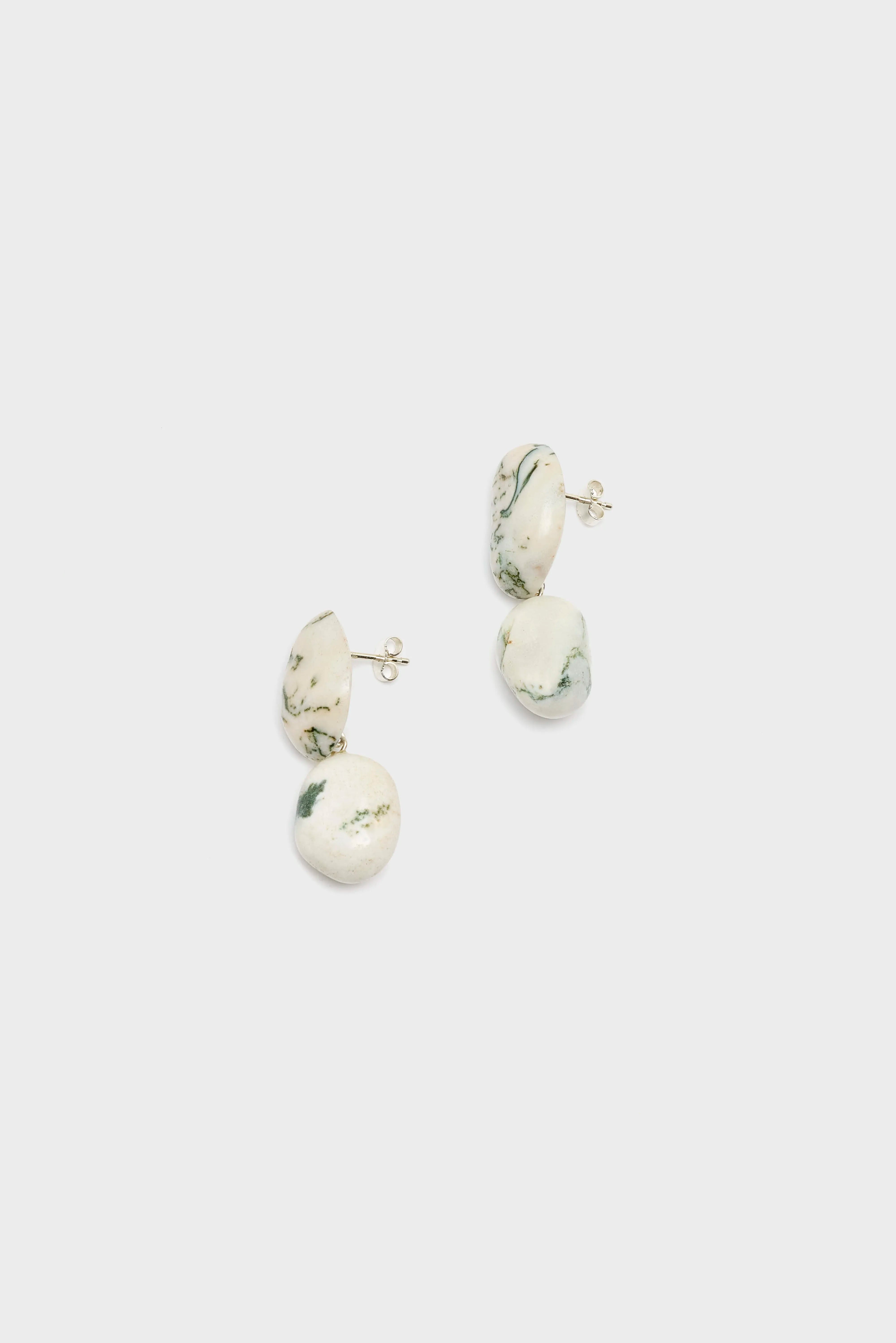Boucles d'oreilles Dendrite Pebble N°2 (261 / W / BLACK)