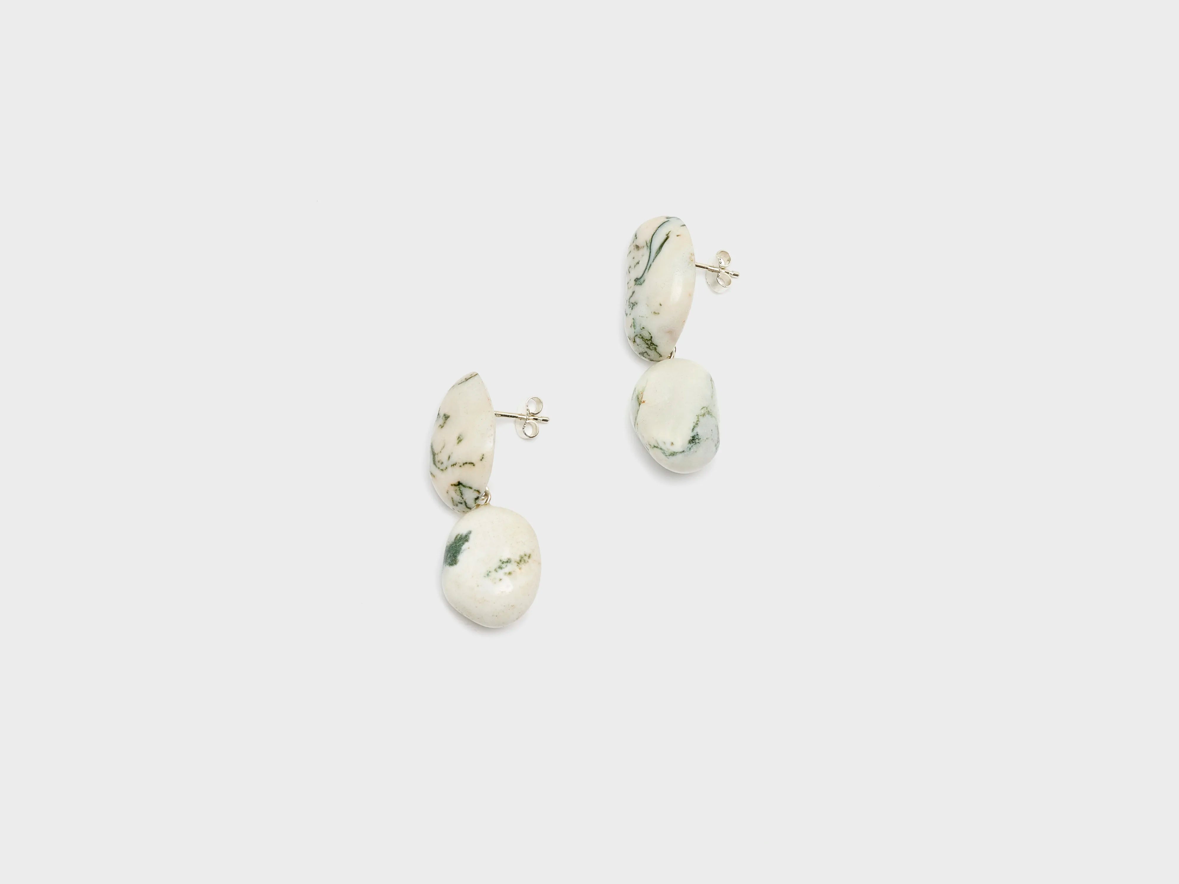 Boucles d'oreilles Dendrite Pebble N°2 (261 / W / BLACK)