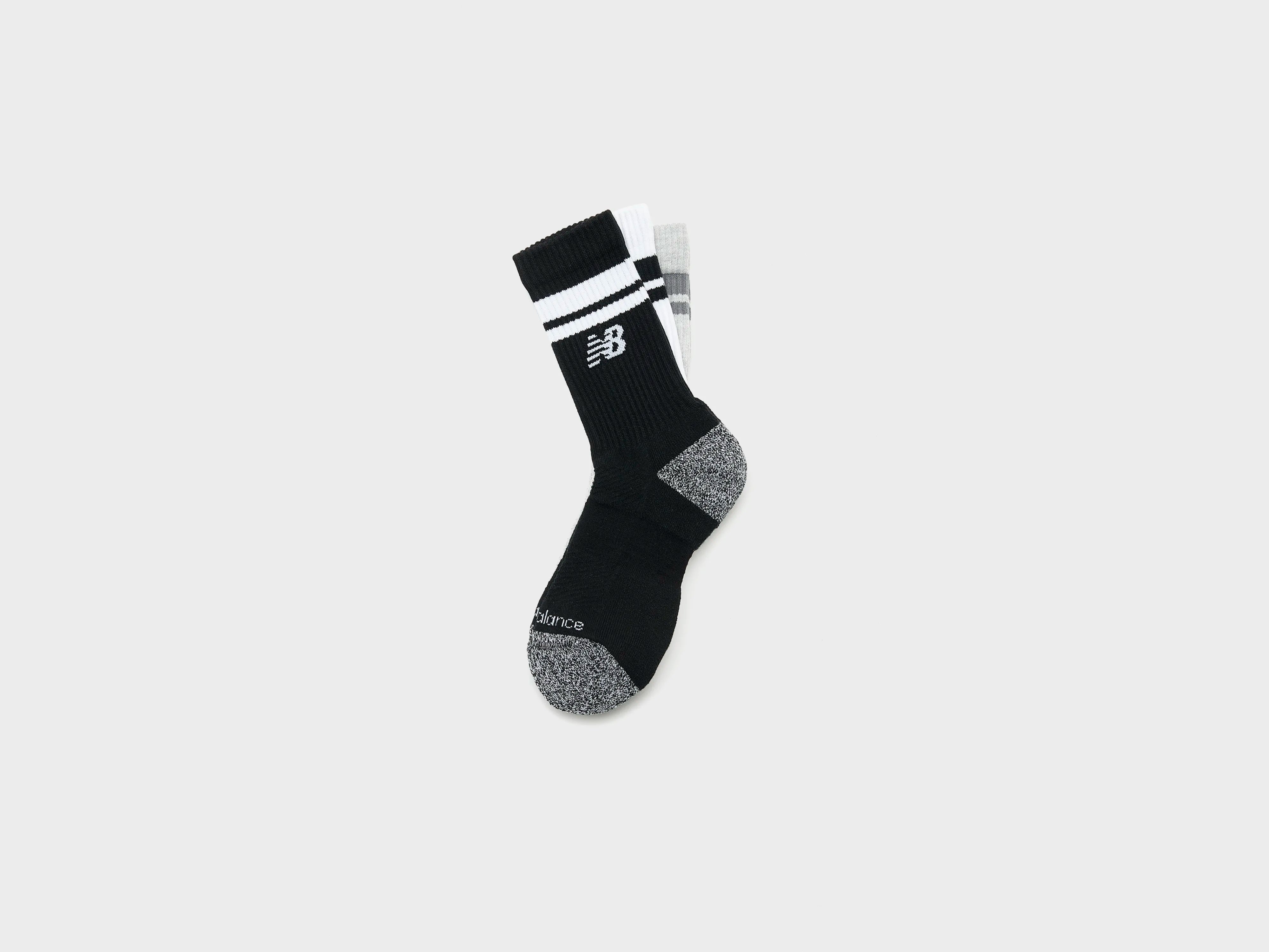 Active Lifestyle Striped Crew Socks for Men (252 / M / MULTICOLOR)